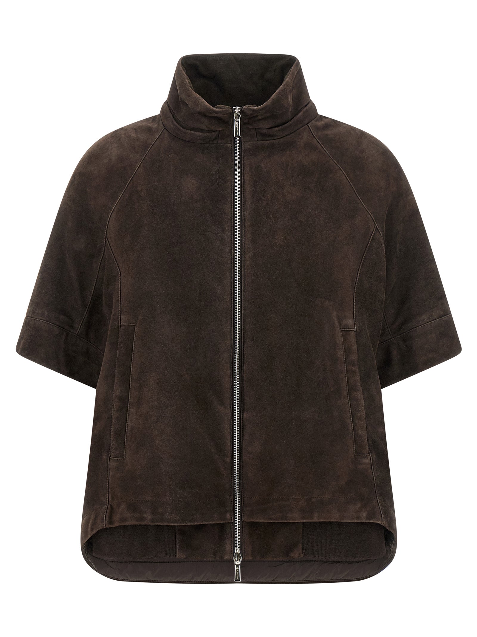 MooRER Brown Wool Leather Jacket