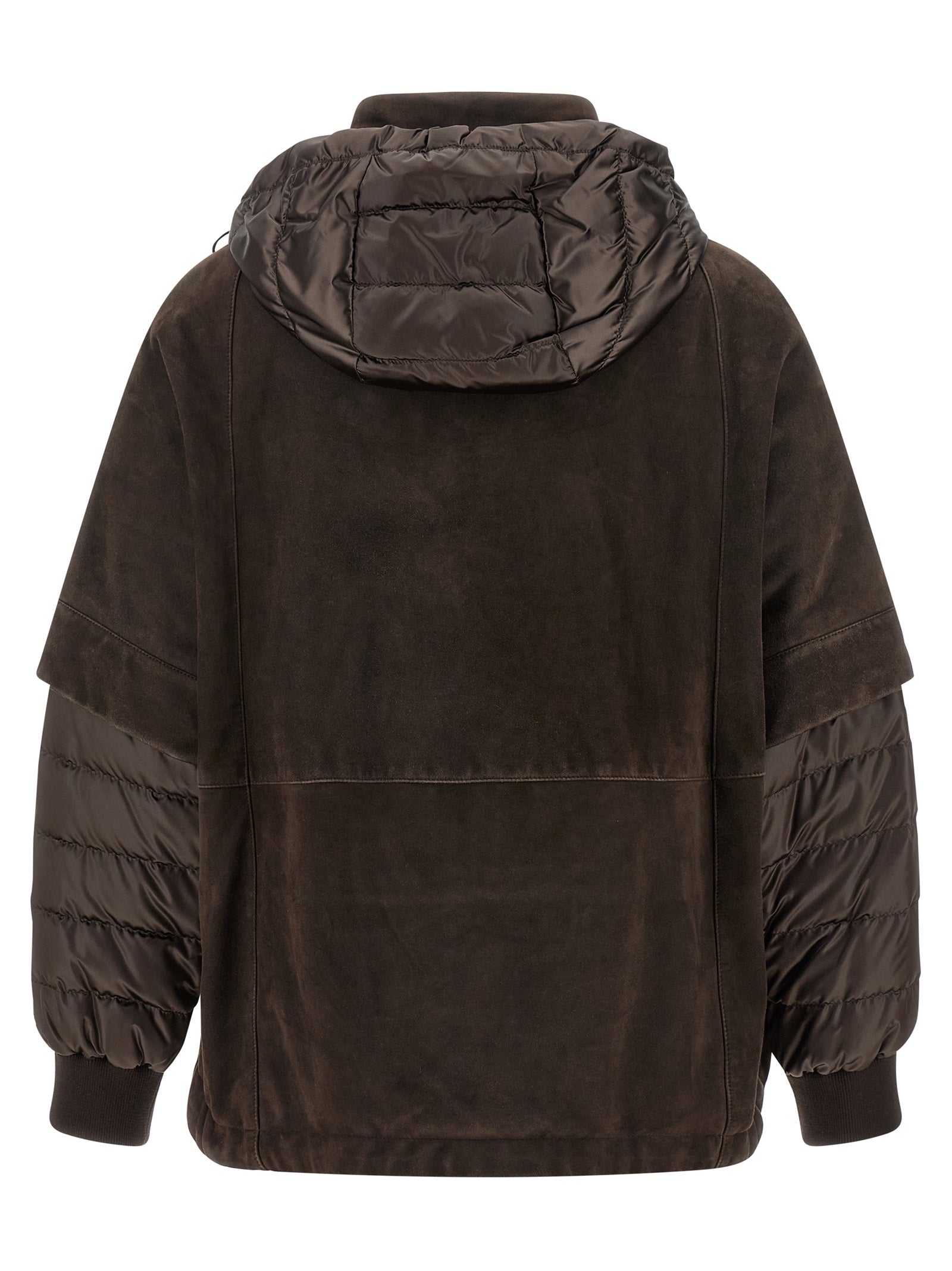 MooRER Brown Wool Leather Jacket