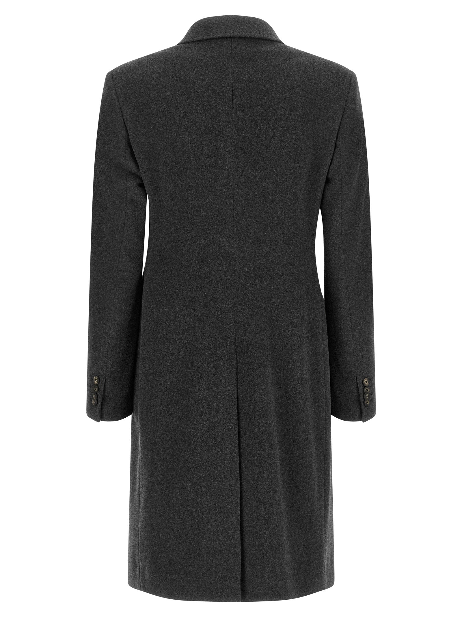 Tagliatore Gray Virgin Wool Coat
