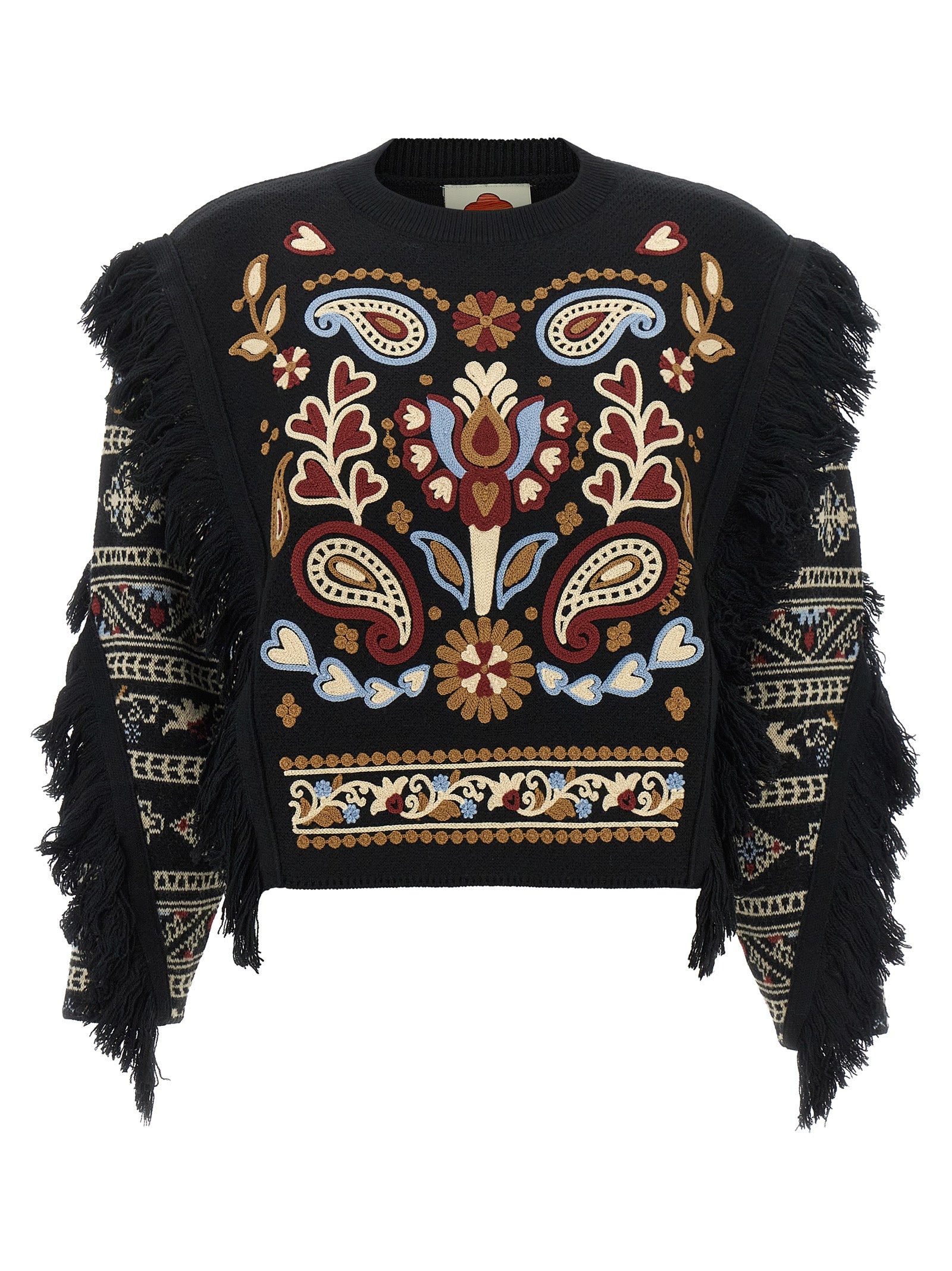 FARM RIO Black Wool Cardigan