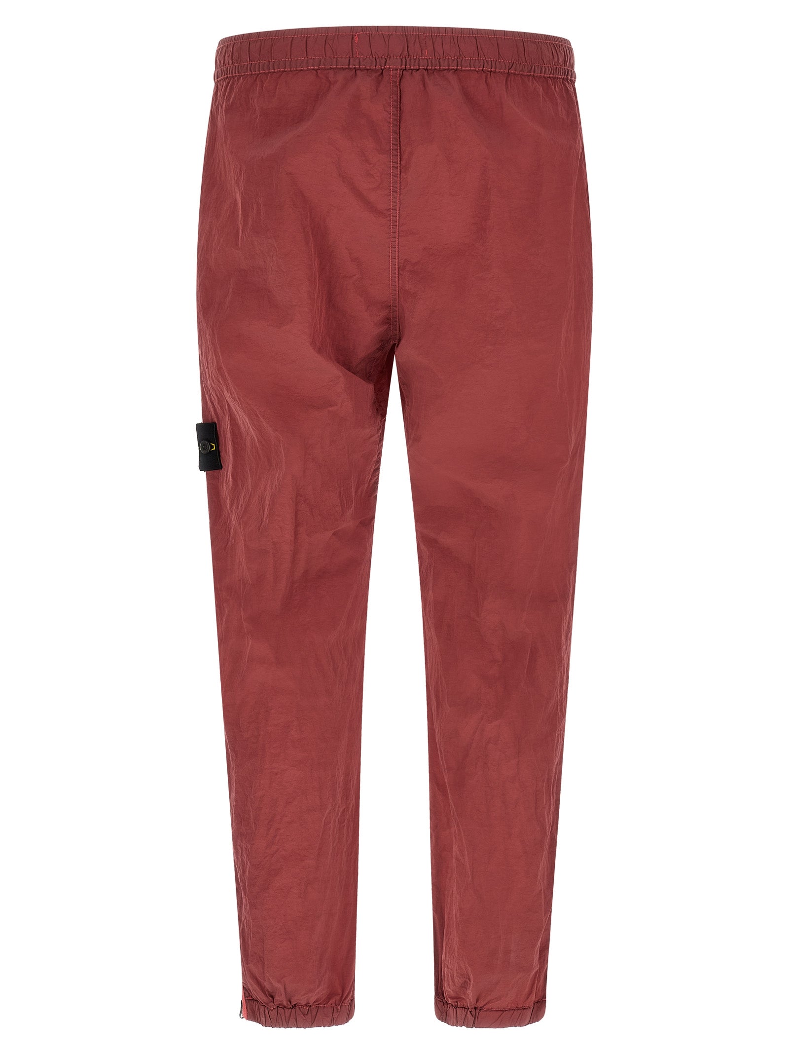 Stone Island Red Polyamide Joggers (Workout Pants)