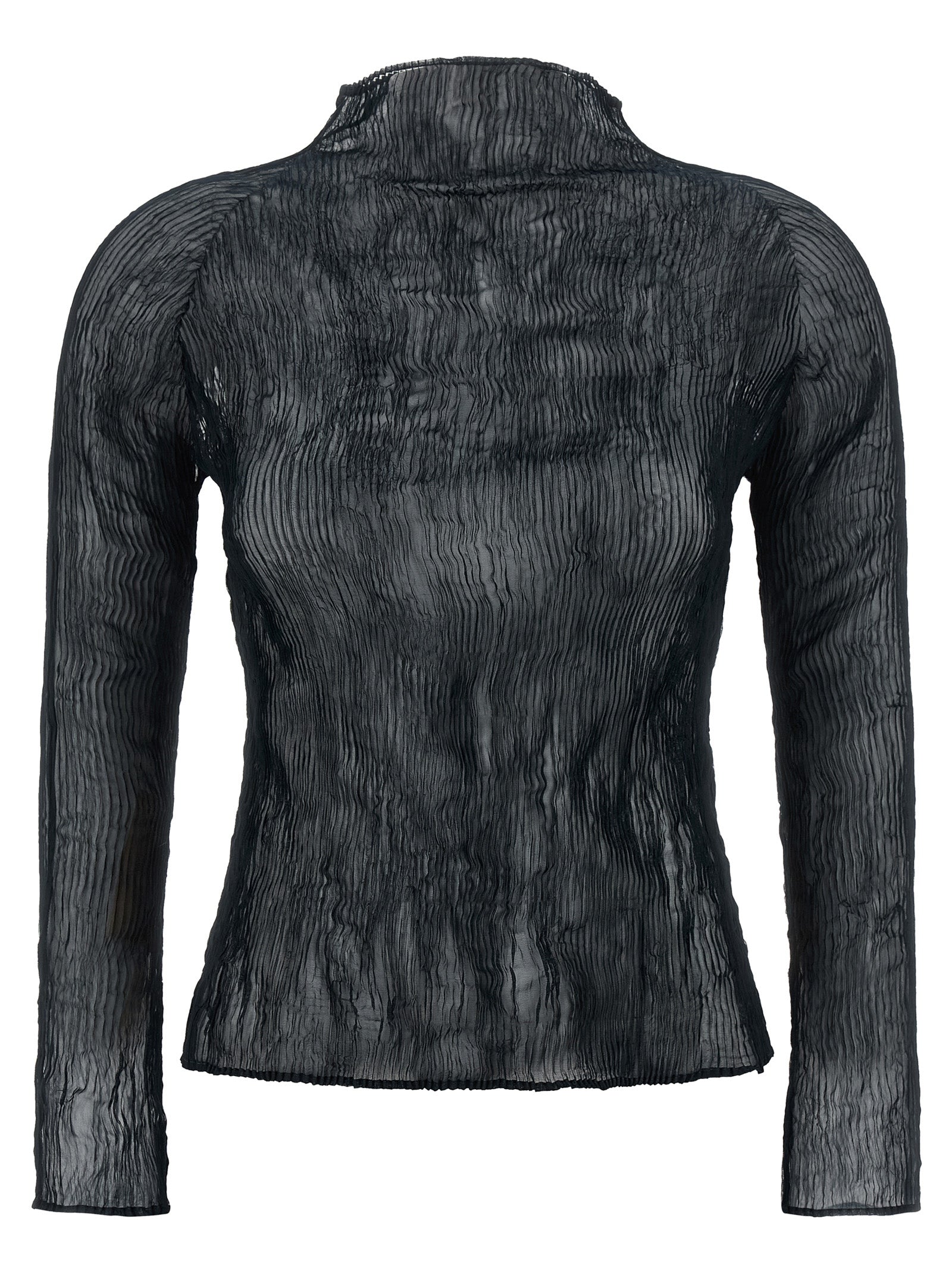 Issey Miyake Black Polyester Cardigan