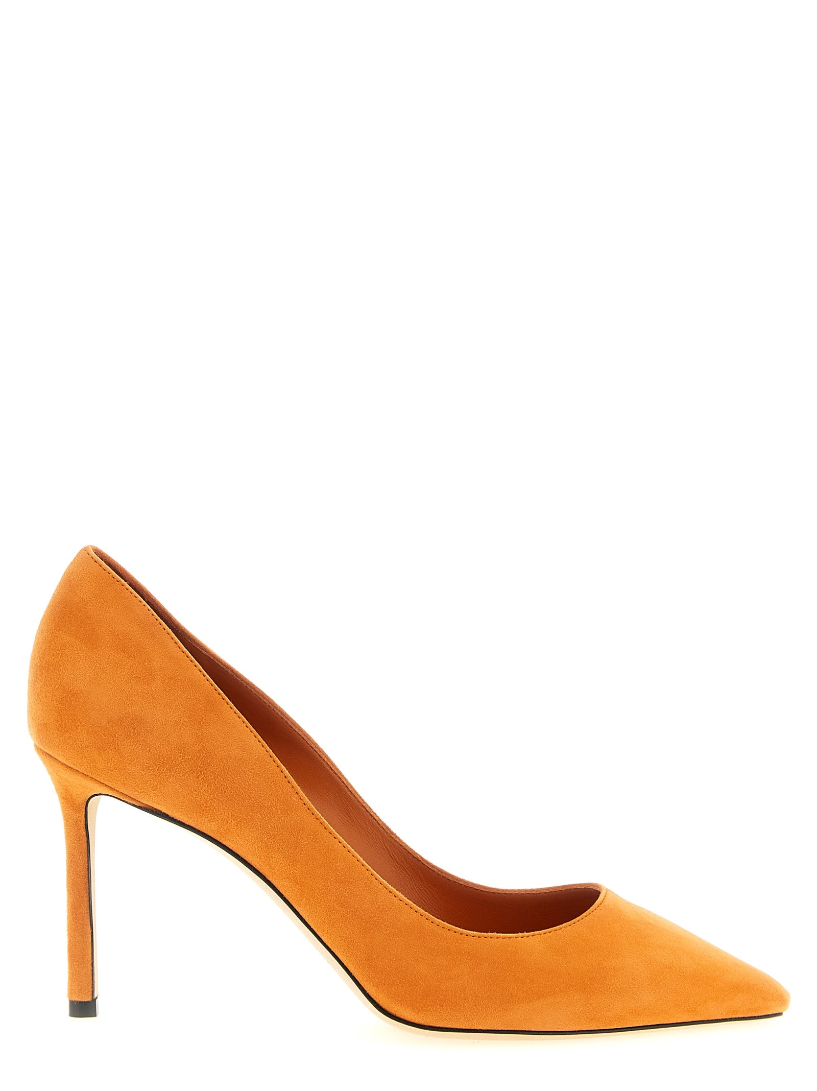 Jimmy Choo Orange Leather High Heel Pumps