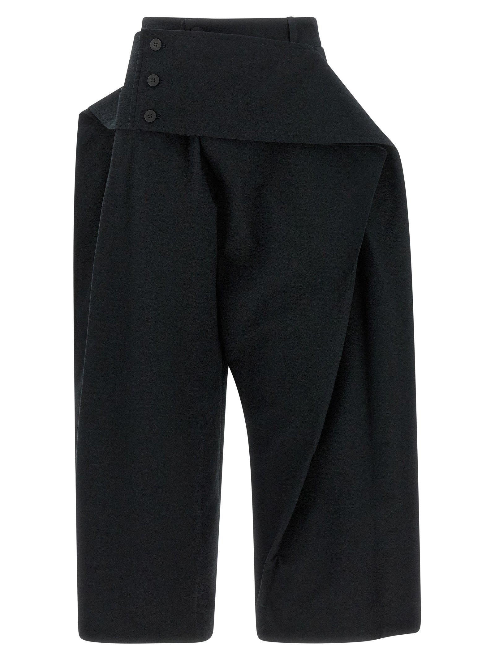 Issey Miyake Black Polyester Casual Pants
