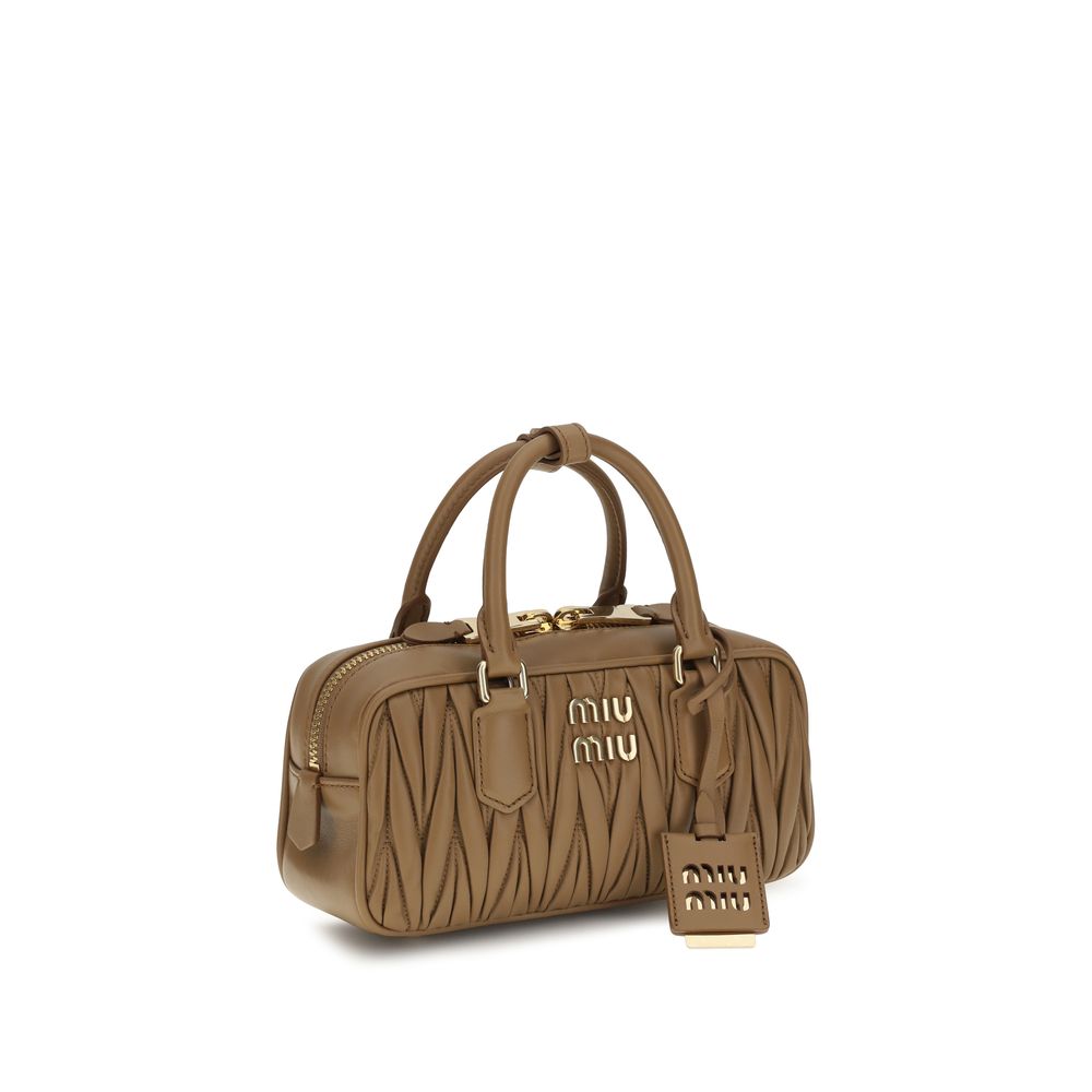 Miu Miu Beige Calf Leather Bos Taurus Handbag