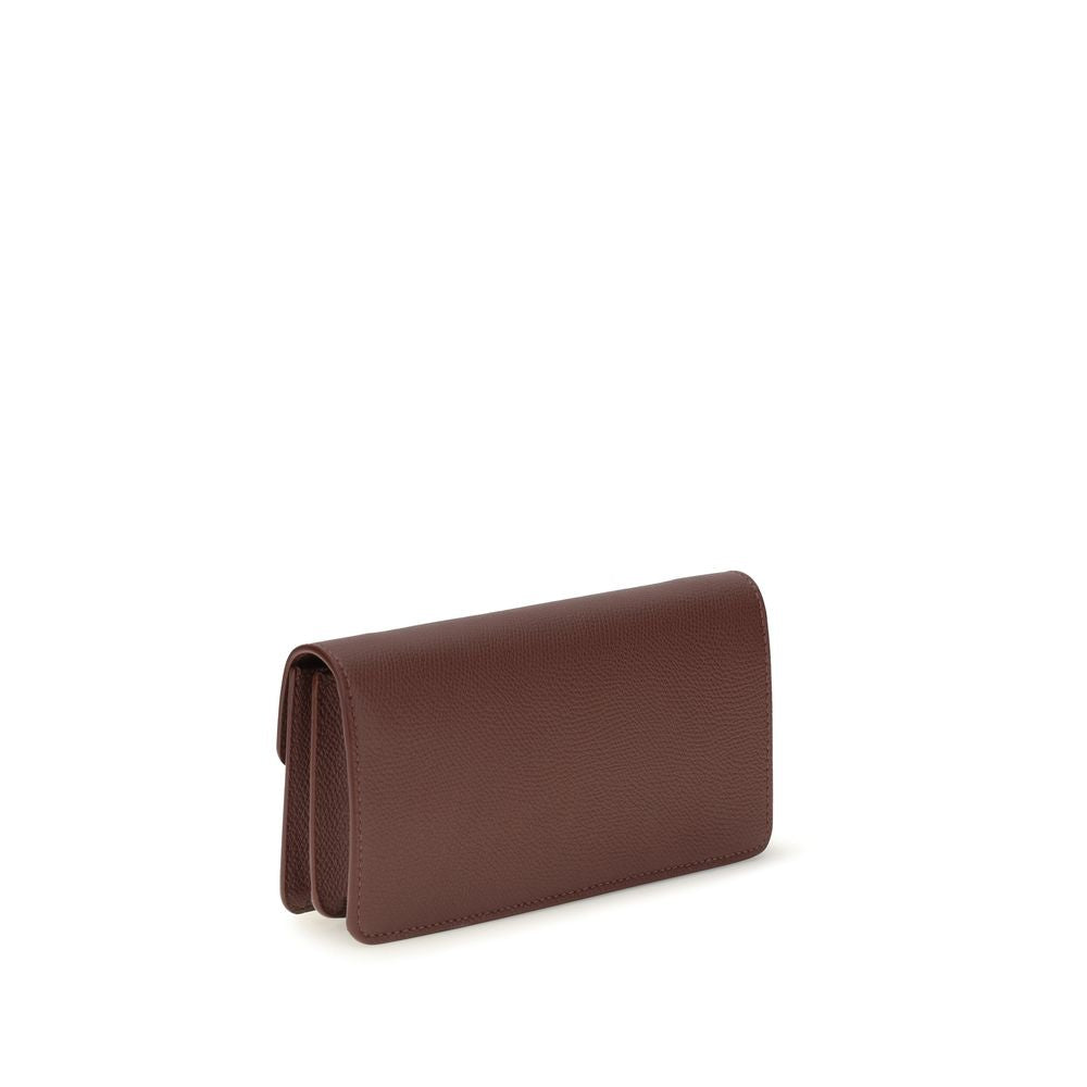 Valentino Garavani Brown Calf Leather Bos Taurus Wallet
