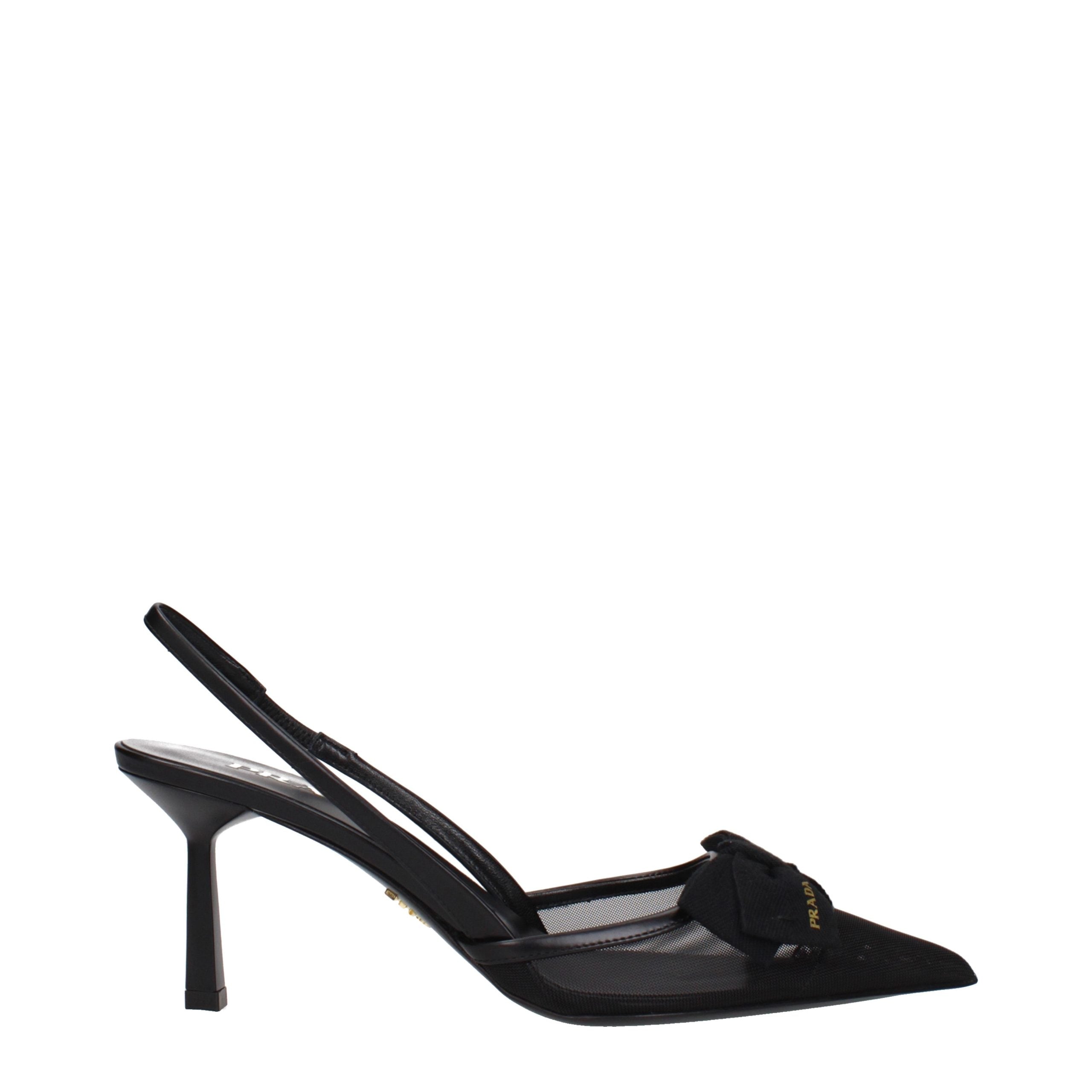 Prada Black Fibres High Heel Pumps