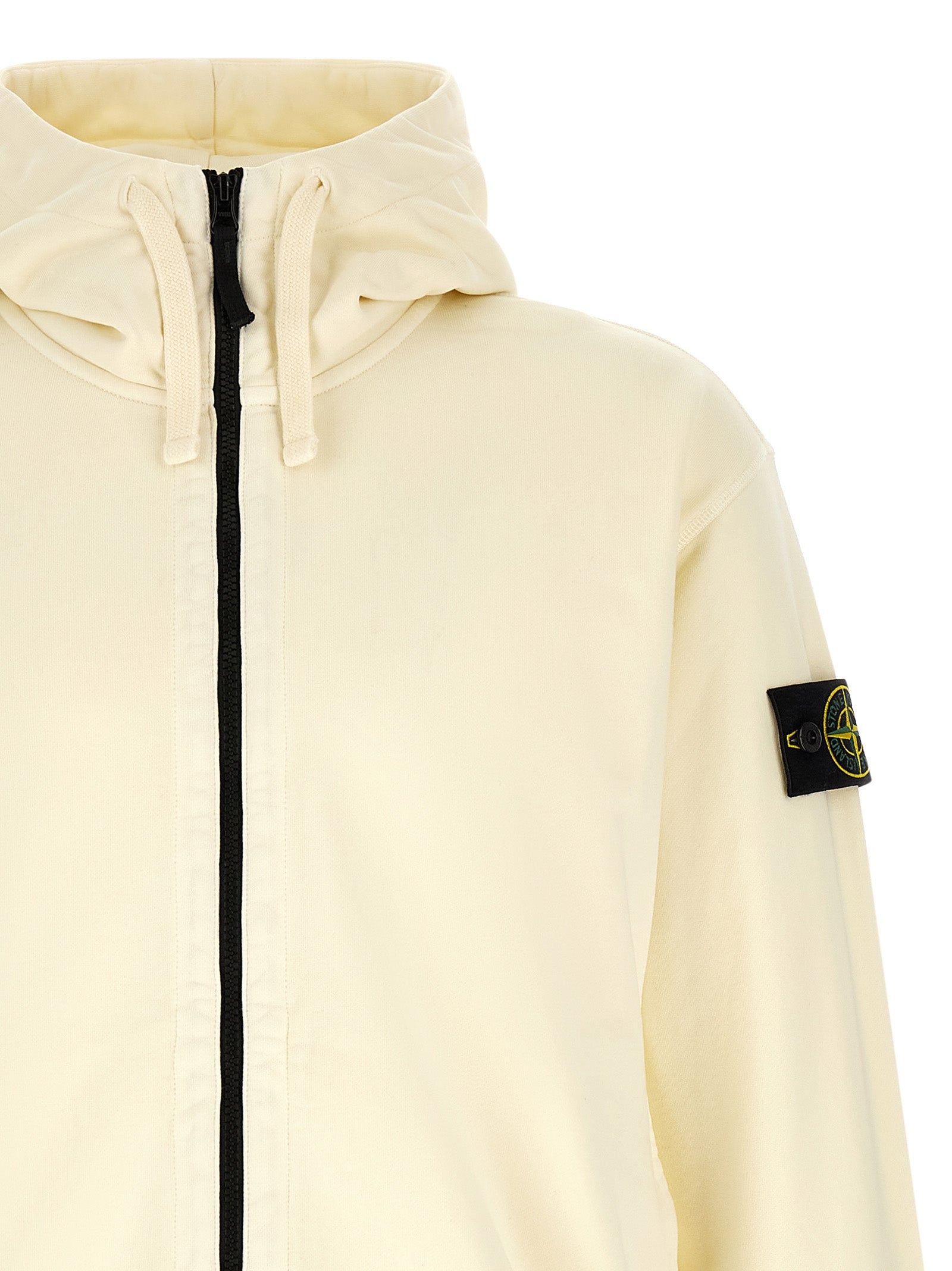 Stone Island White Cotton Sweatshirt