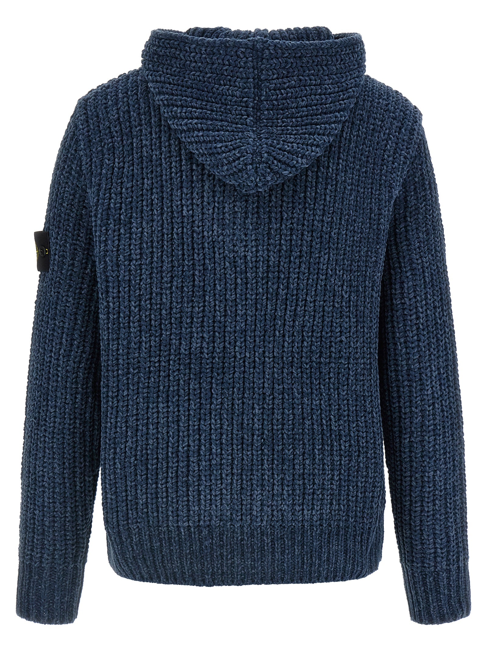Stone Island Blue Cotton Cardigan