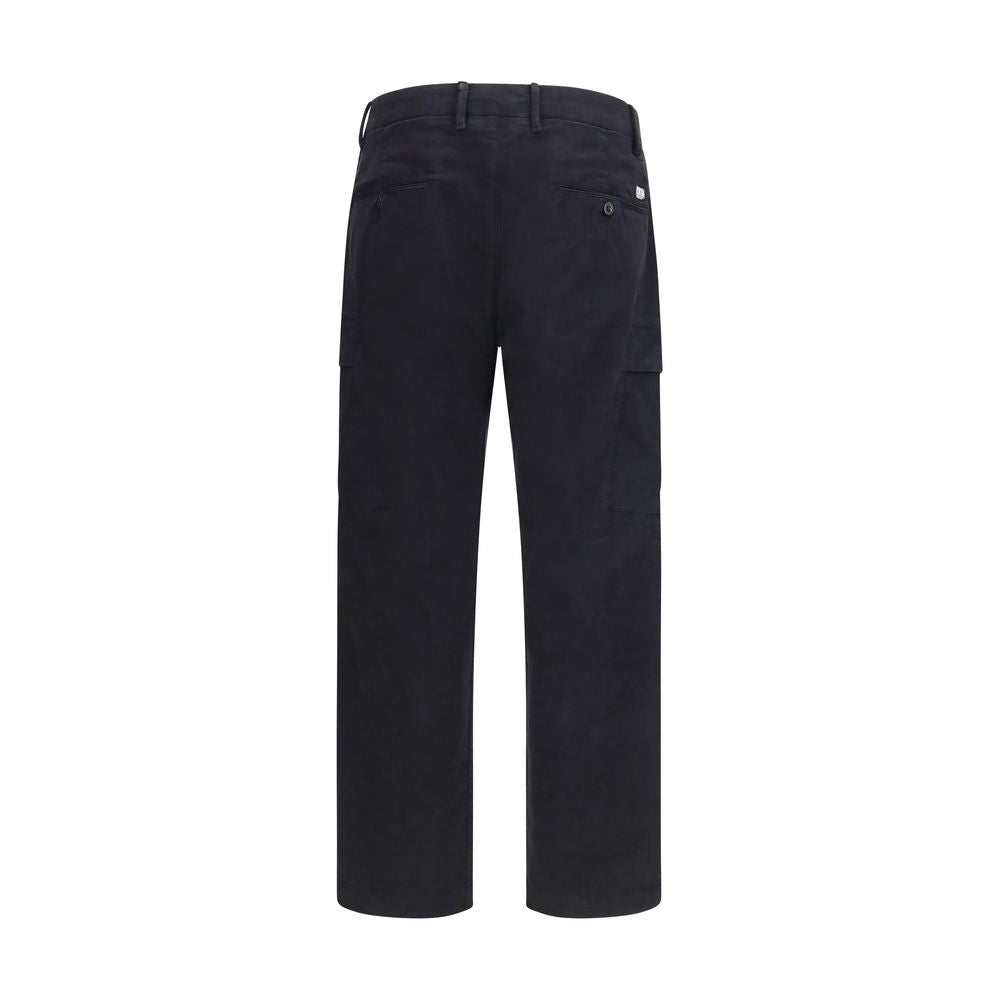 C.P. Company Black Cotton Cargo Pants