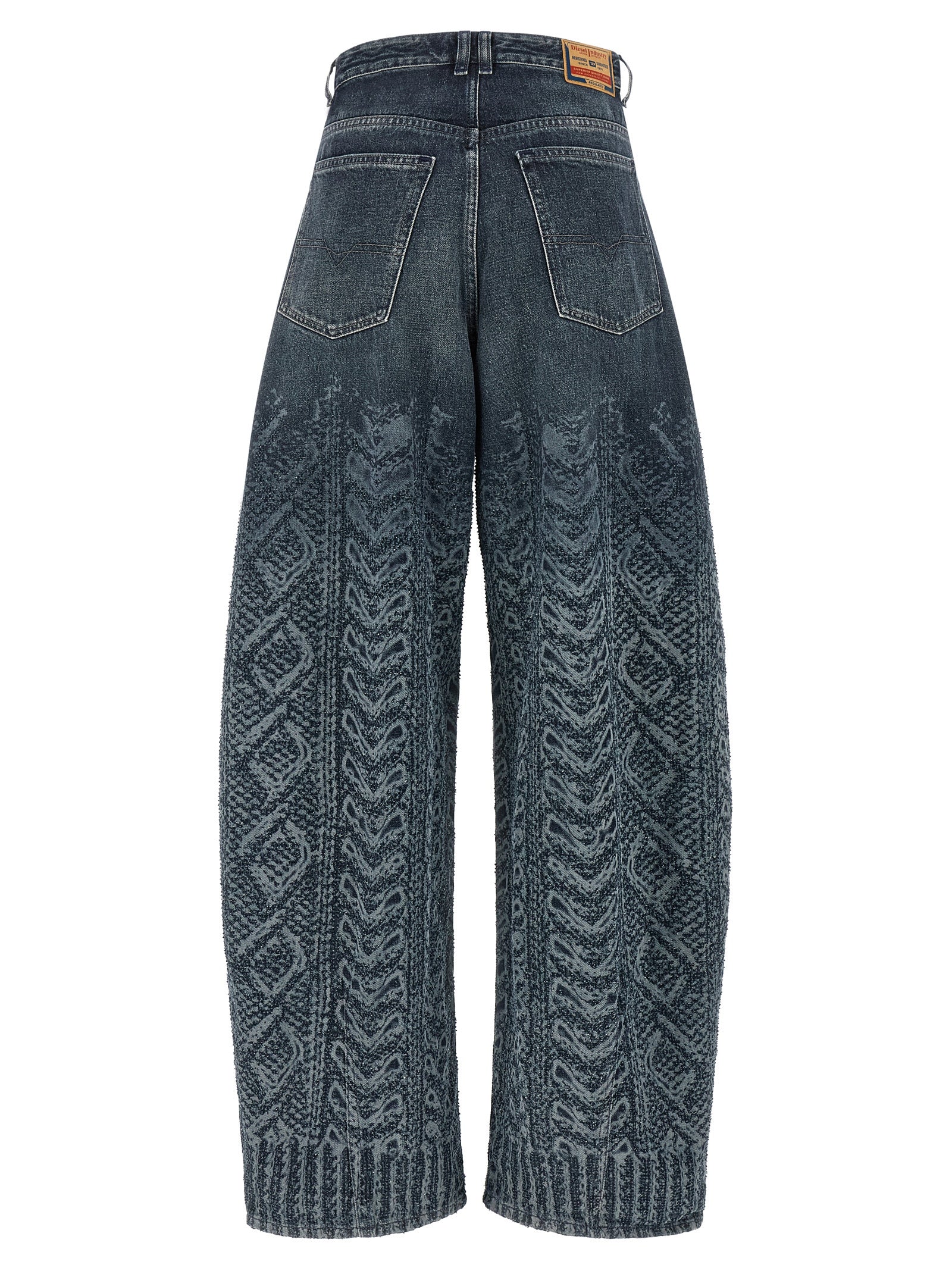 Diesel Blue Cotton High-Waisted Jean
