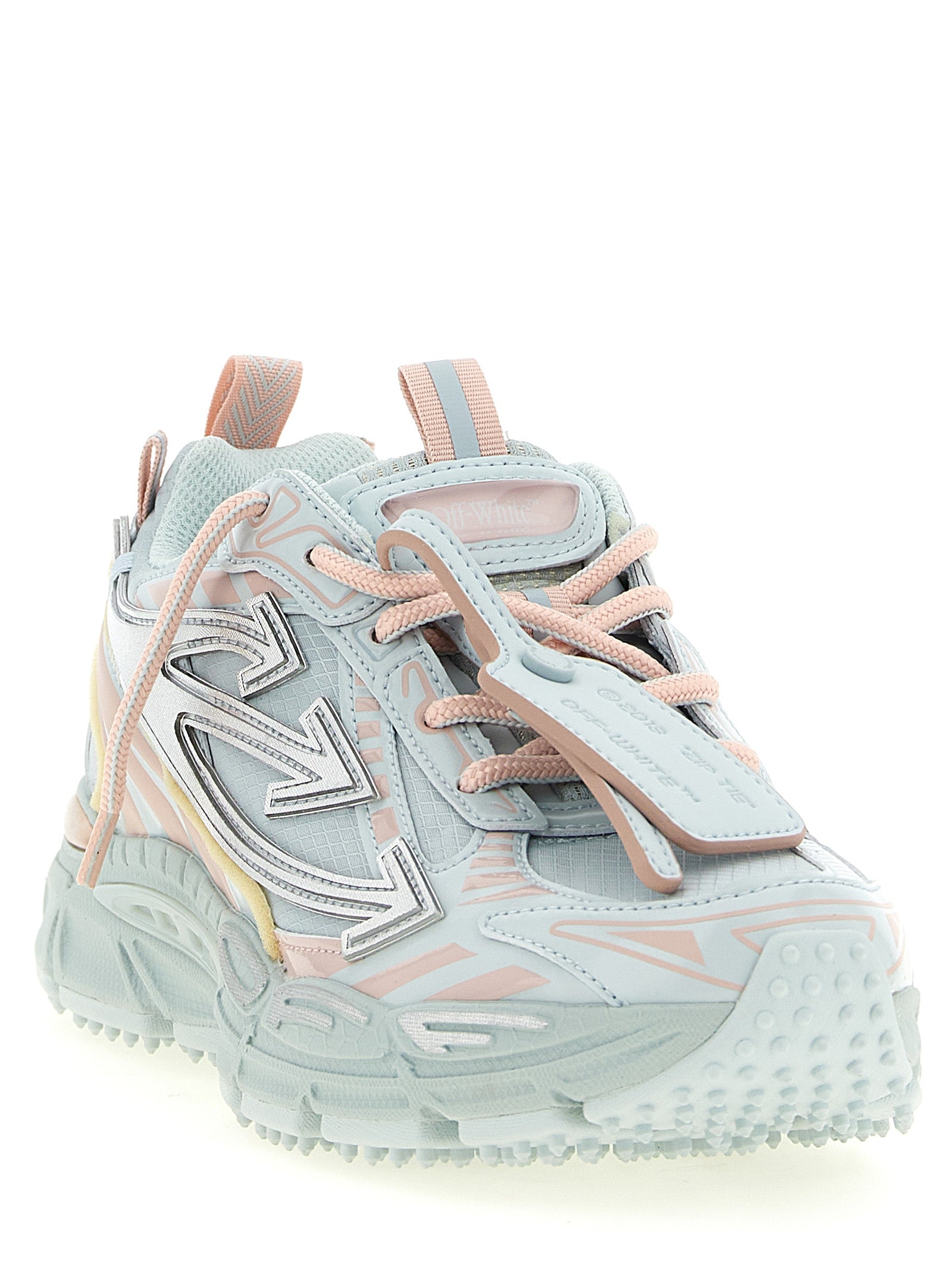 Off-White Blue Polyethylene Athletic Sneakers