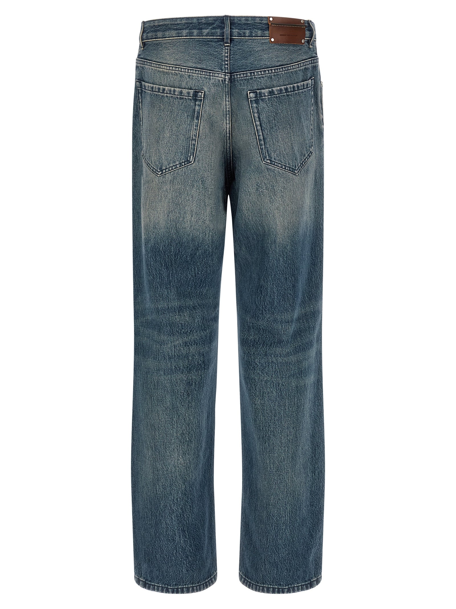 Dries Van Noten Blue Cotton Relaxed Fit Jeans