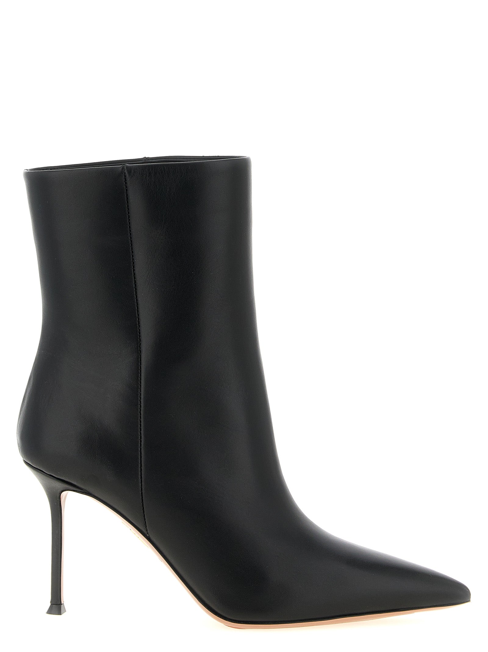 Aquazzura Black Calfskin Ankle Boots