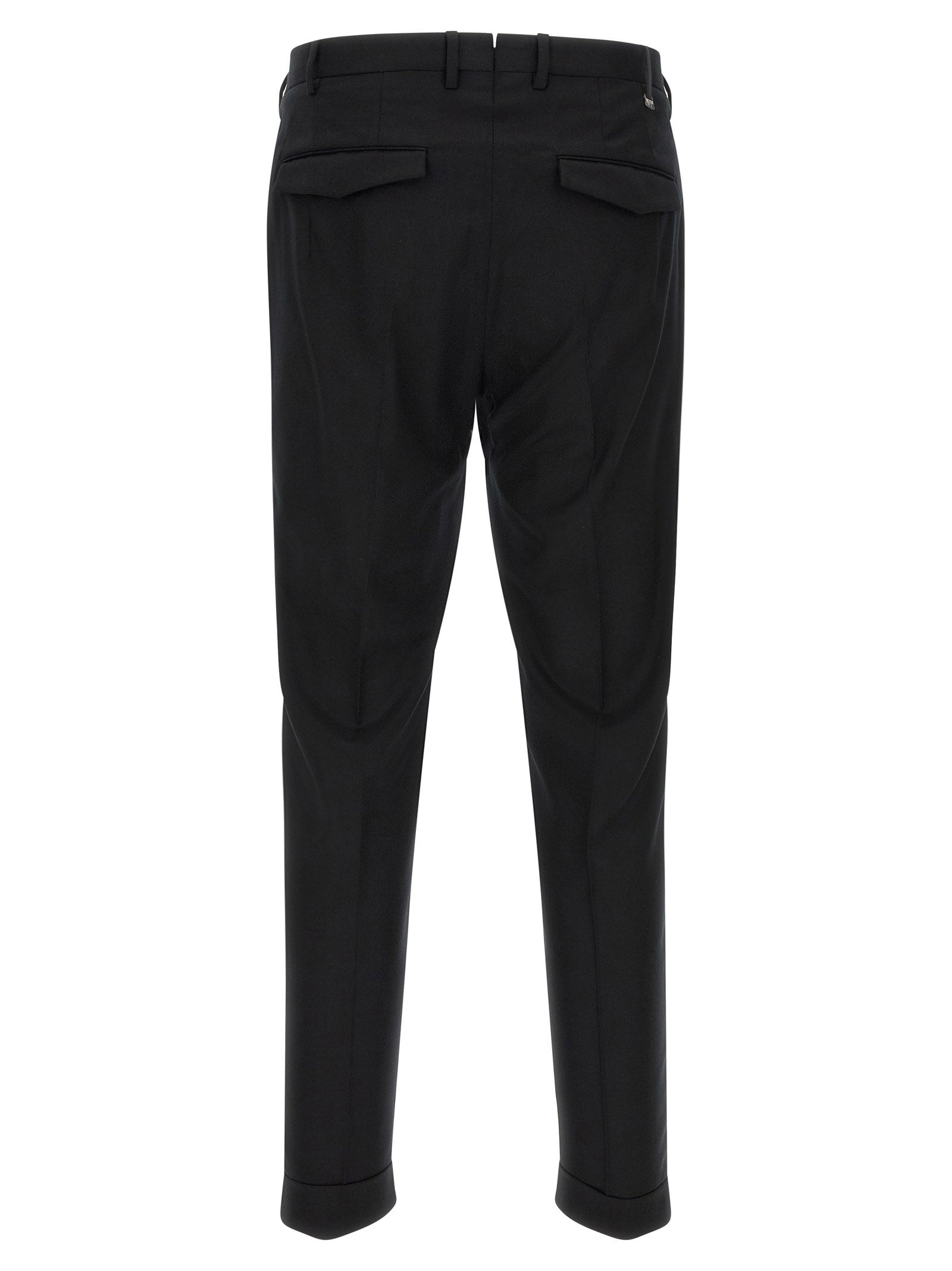 PT Torino Black Virgin Wool Dress Pants