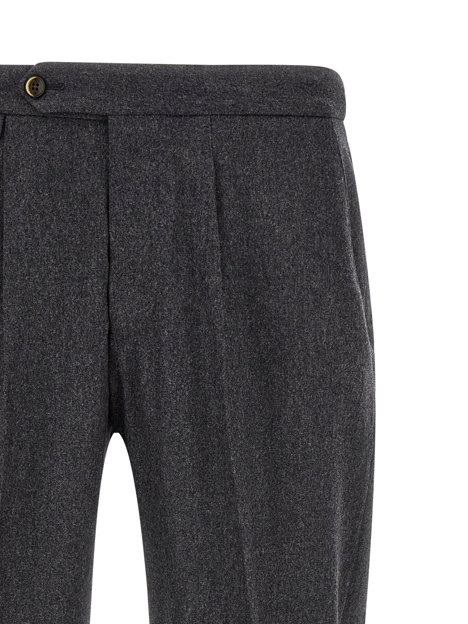 PT Torino Gray Virgin Wool Dress Pants