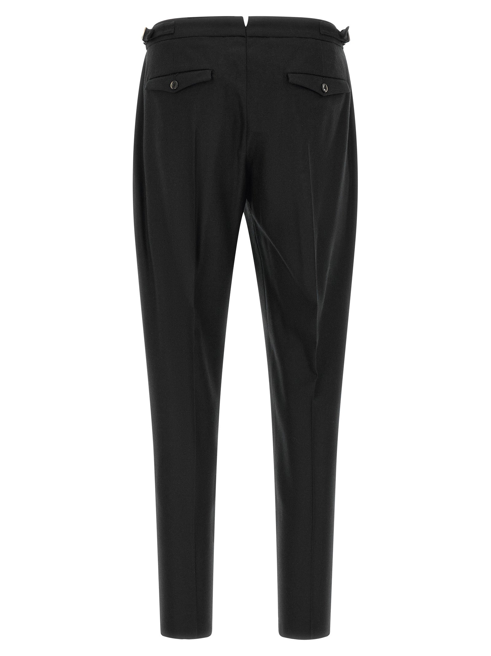 PT Torino Black Virgin Wool Dress Pants