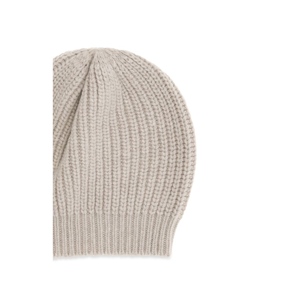Brunello Cucinelli Beige Silk Beanie