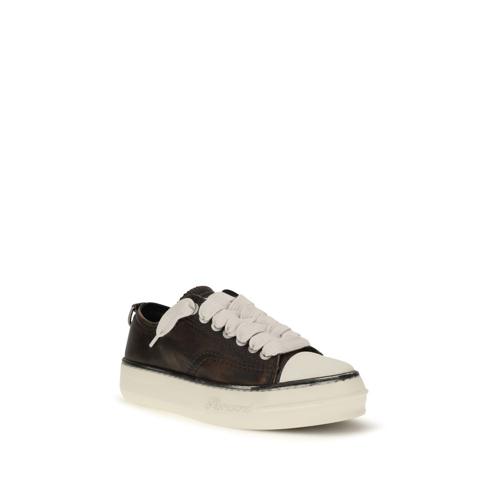 Represent Brown Calf Leather Bos Taurus Chunky Sneakers