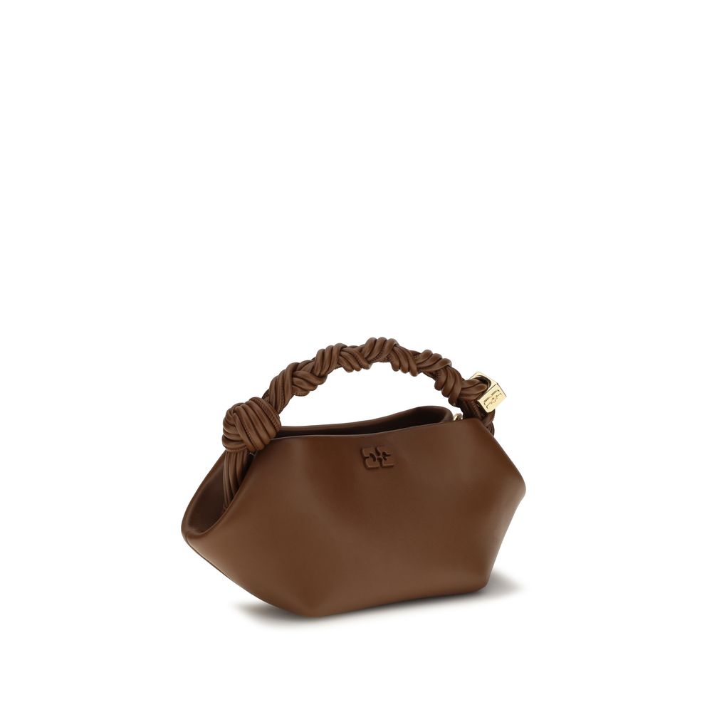 Ganni Brown Recycled Leather Shoulder Bag