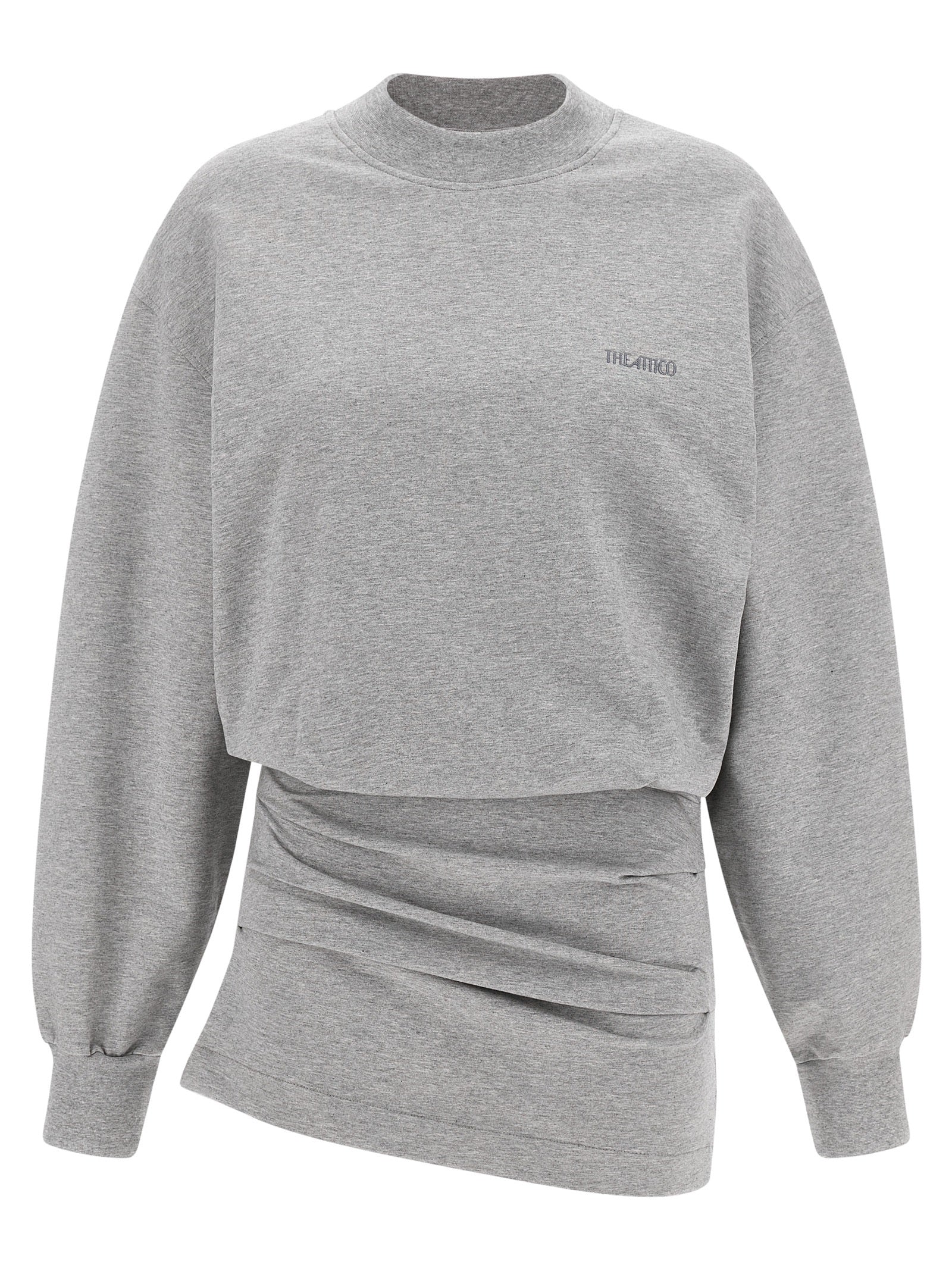 The Attico Gray Cotton Short Dress