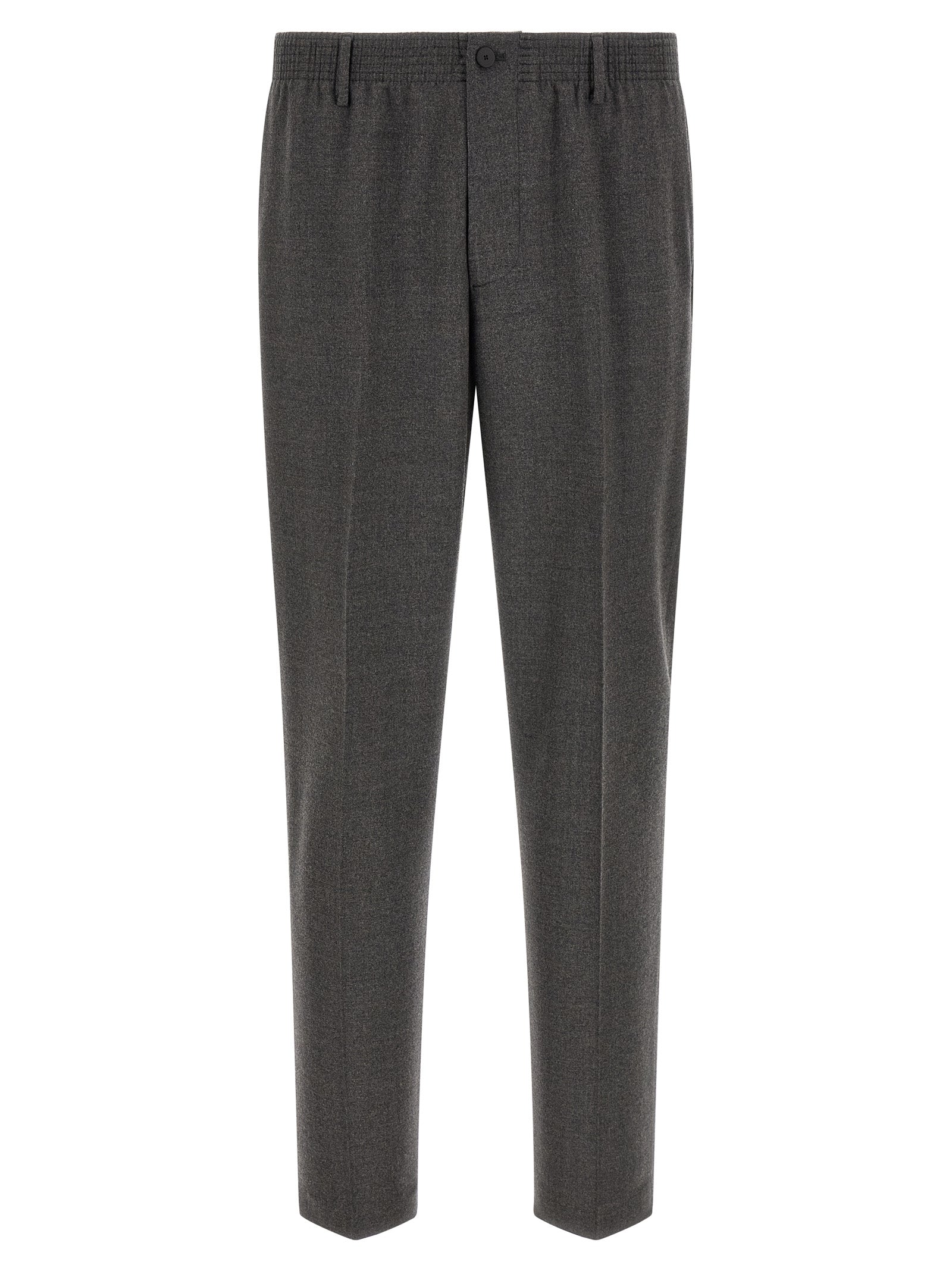 CELLAR DOOR Gray Virgin Wool Cropped Pants