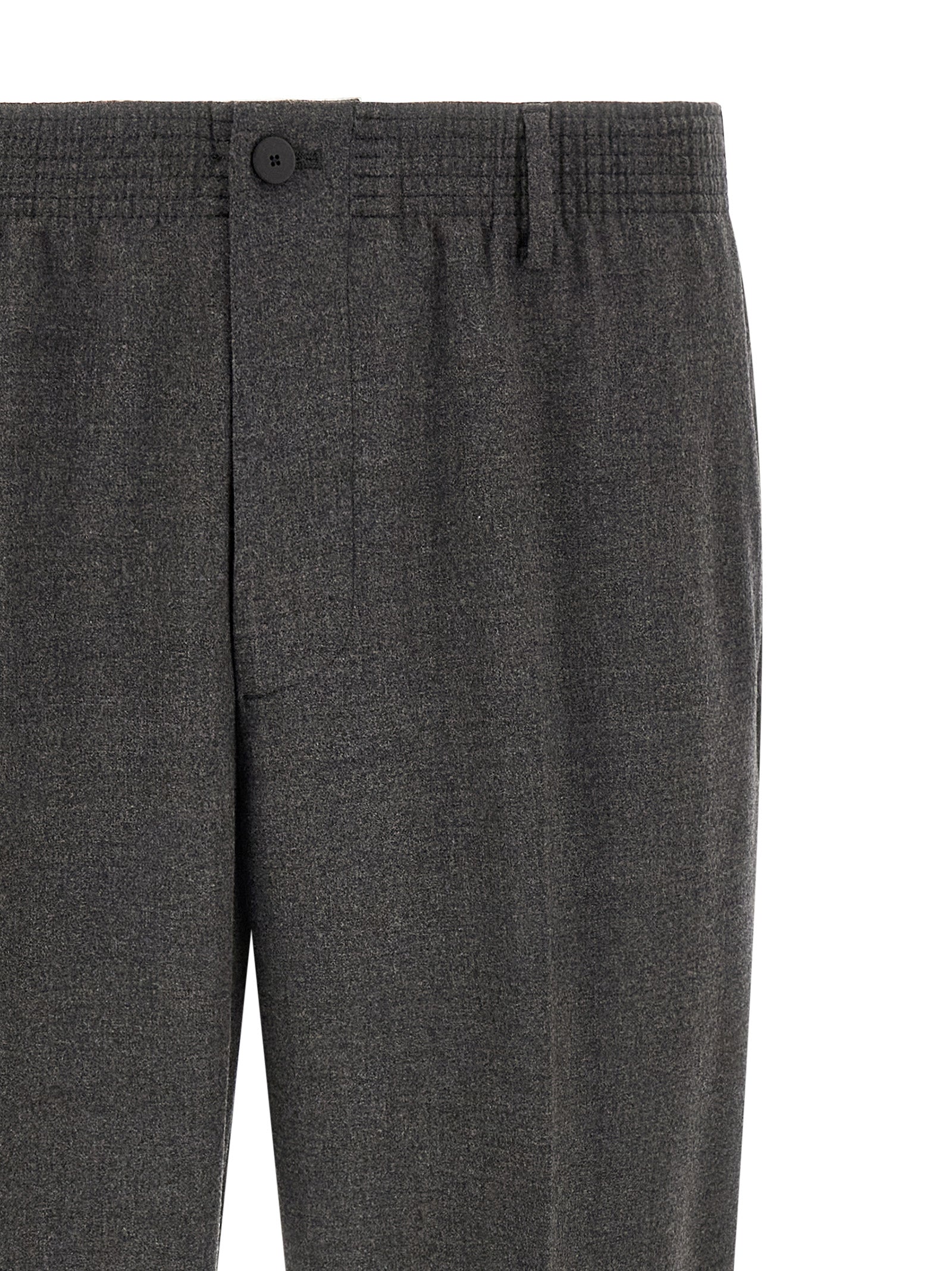 CELLAR DOOR Gray Virgin Wool Cropped Pants