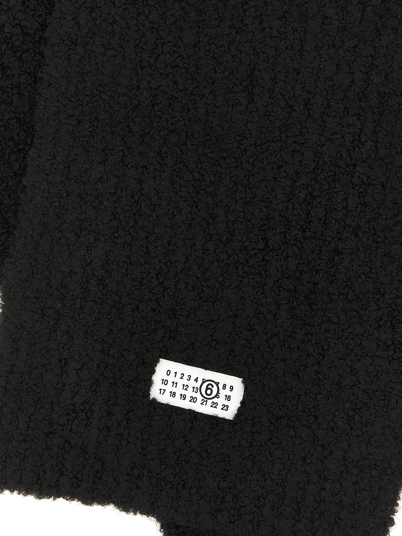 MM6 Maison Margiela Black Marabou Scarf