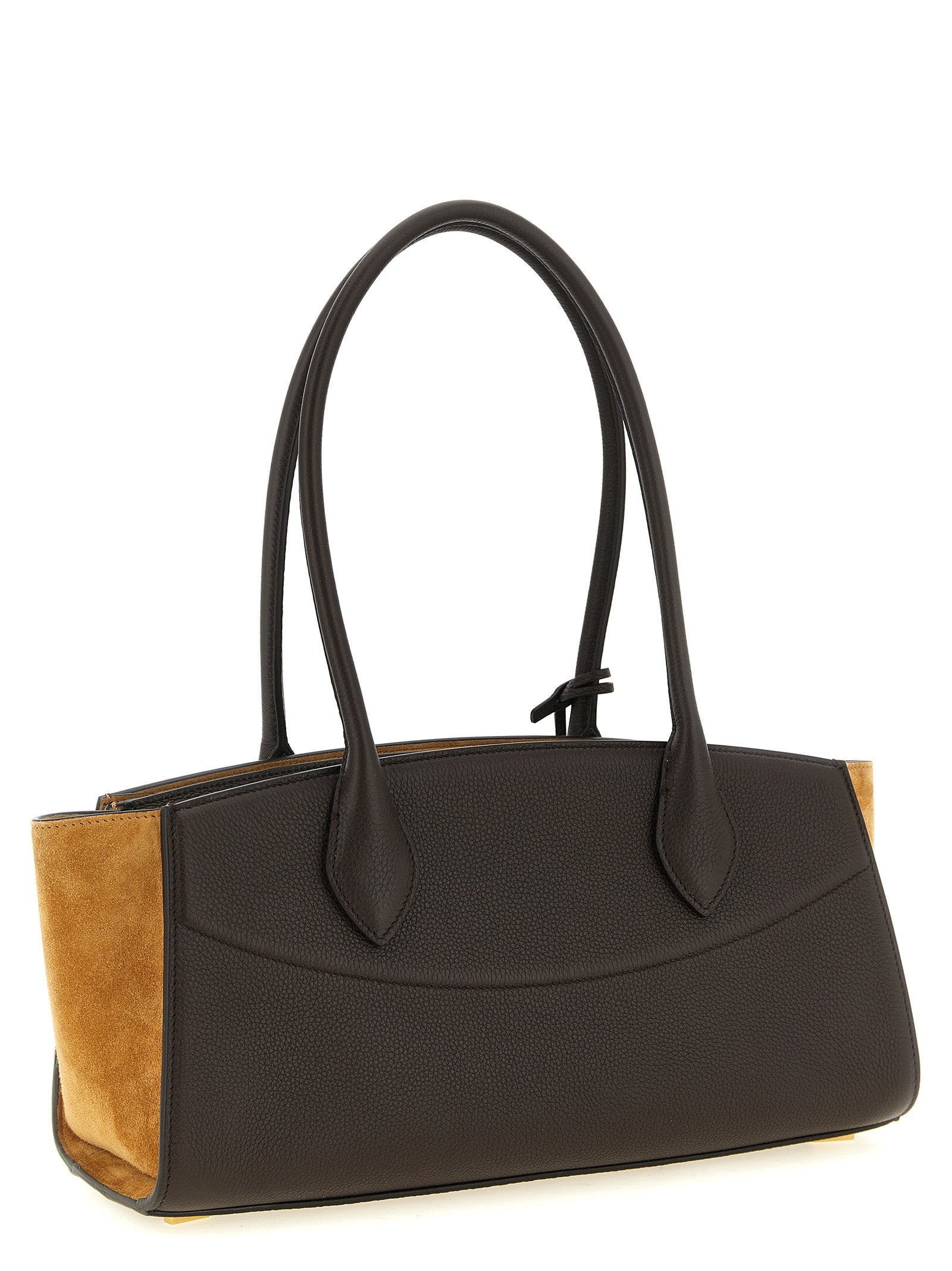 Ferragamo Brown Calfskin Shoulder Bag