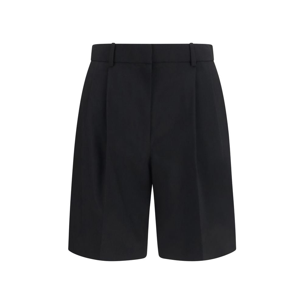 Khaite Black Wool Oves Aries Bermuda Shorts