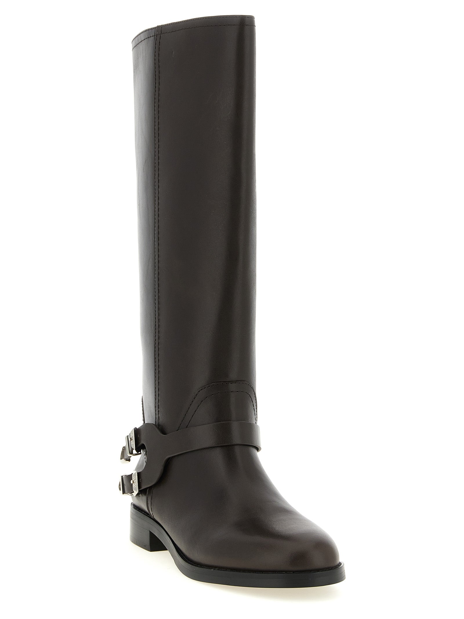 PINKO Black Cowhide Over The Knee