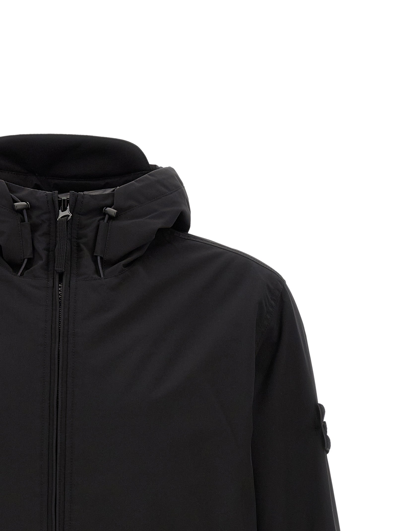 Stone Island Black Polyester Shell Jacket