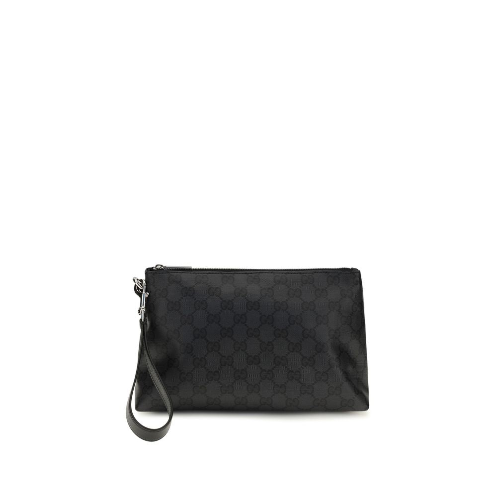 Gucci Black Cotton Clutch Bag