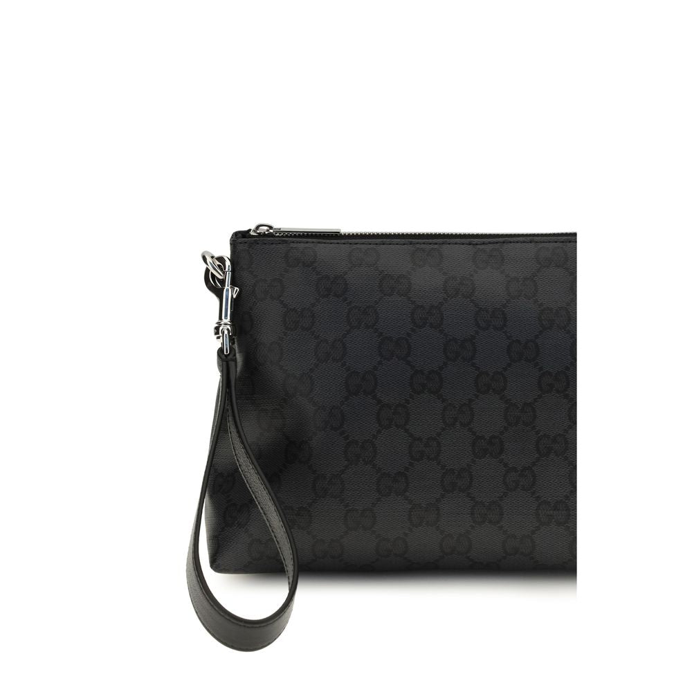 Gucci Black Cotton Clutch Bag