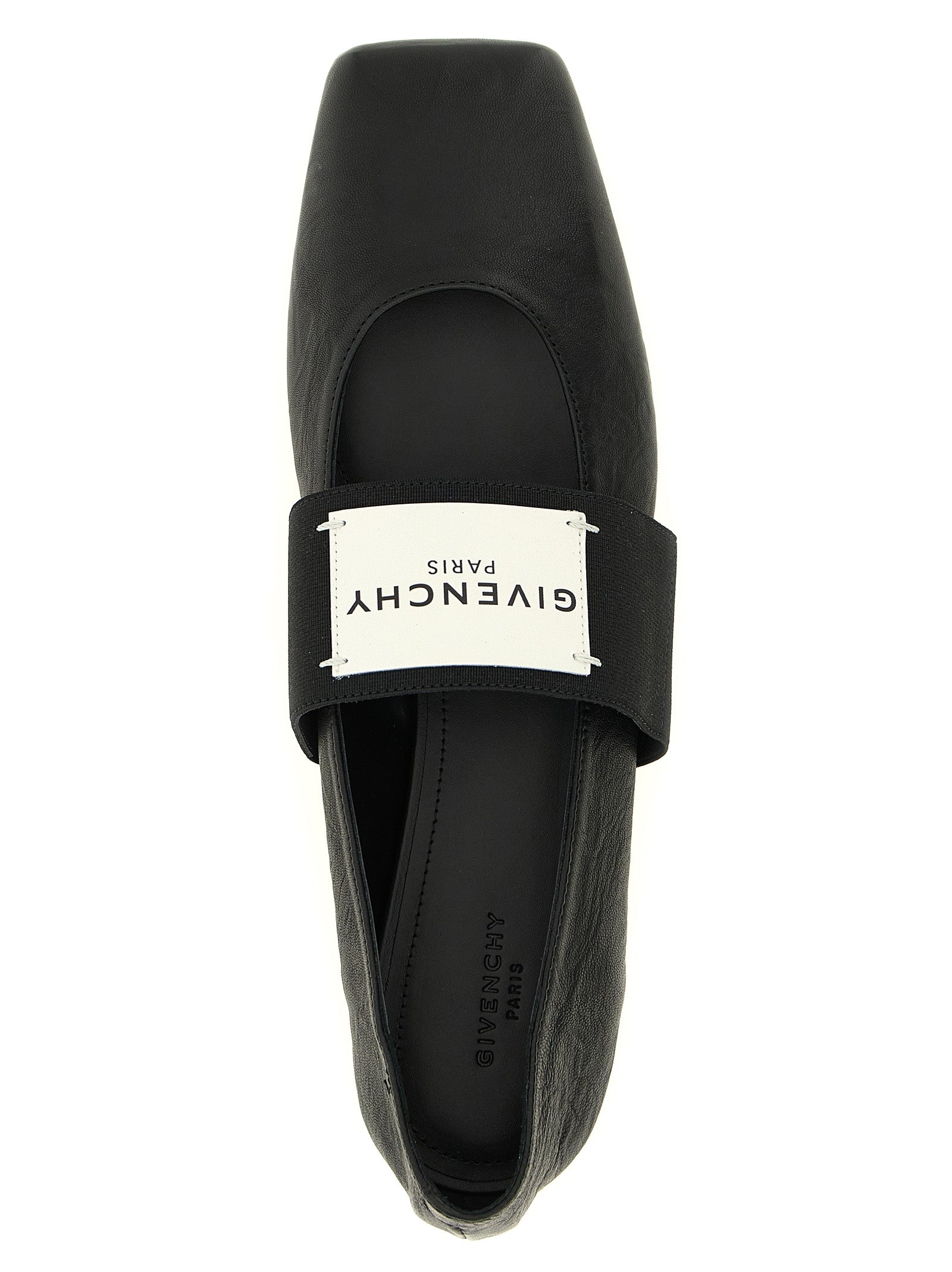 Givenchy Black Lamb Leather Ballet Flats