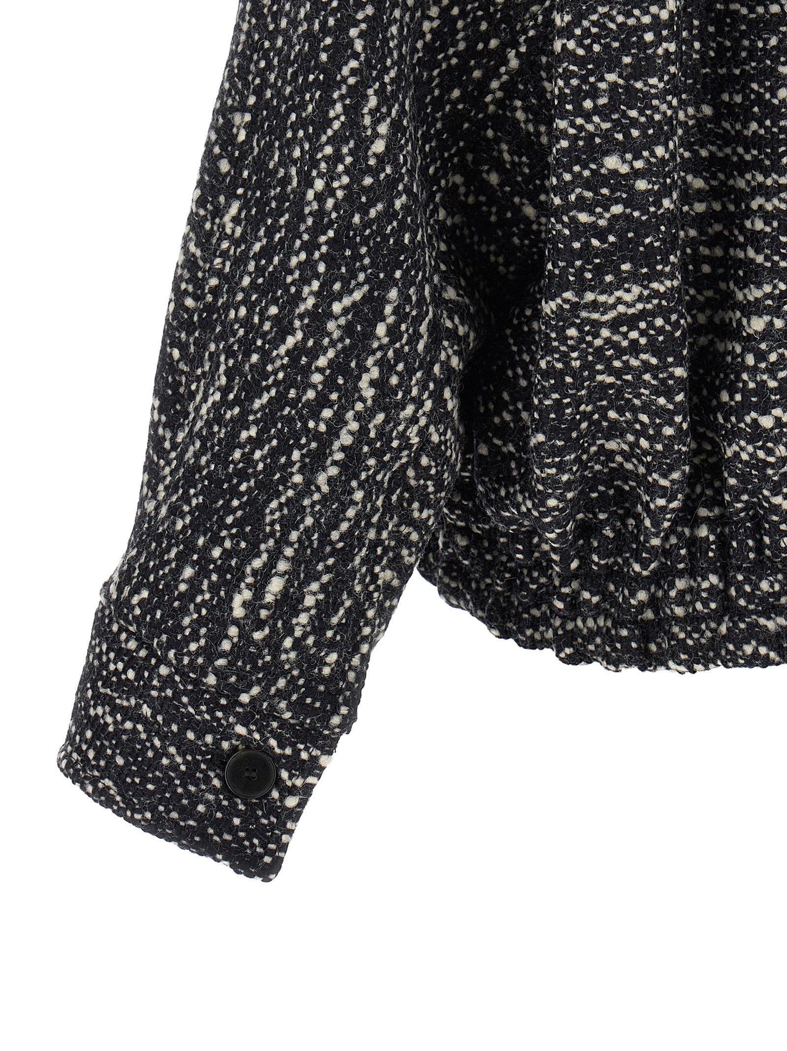Darkpark White Virgin Wool Bomber