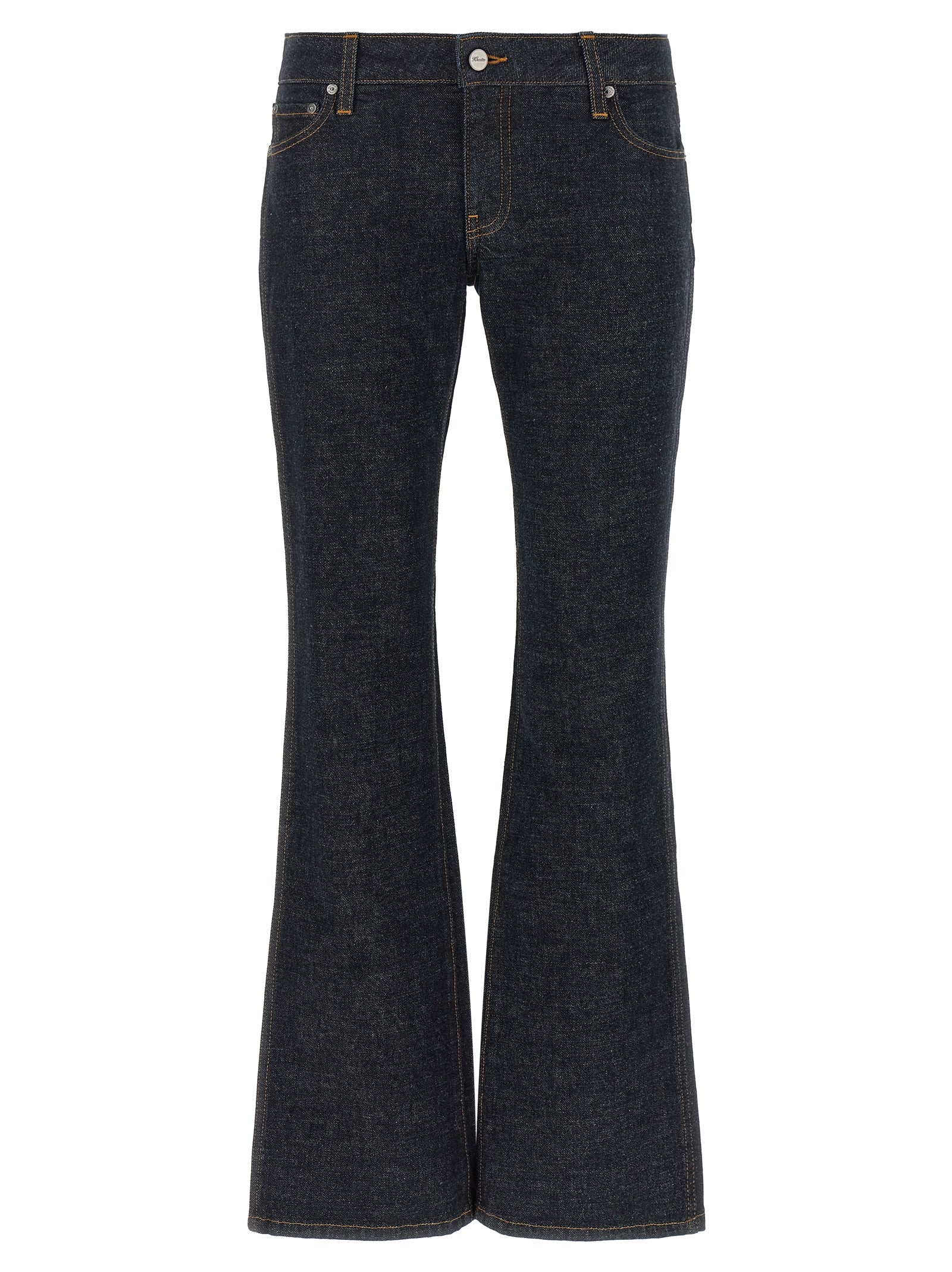 Khaite Blue Cotton Flared Jeans