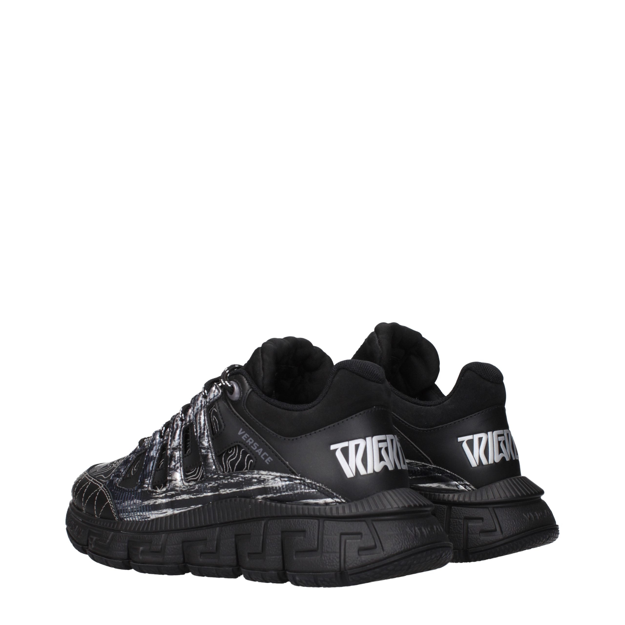 Versace Black Fabric Athletic Sneakers