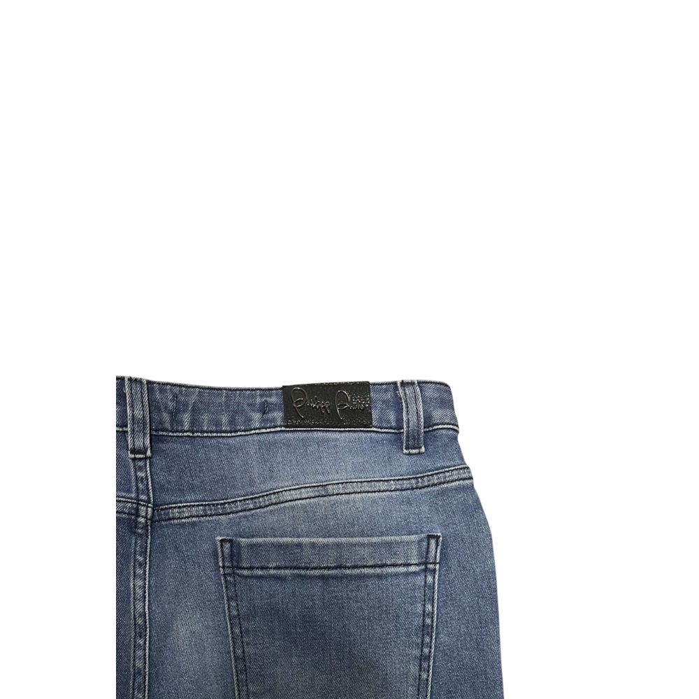 Philipp Plein Blue Cotton Women Jean