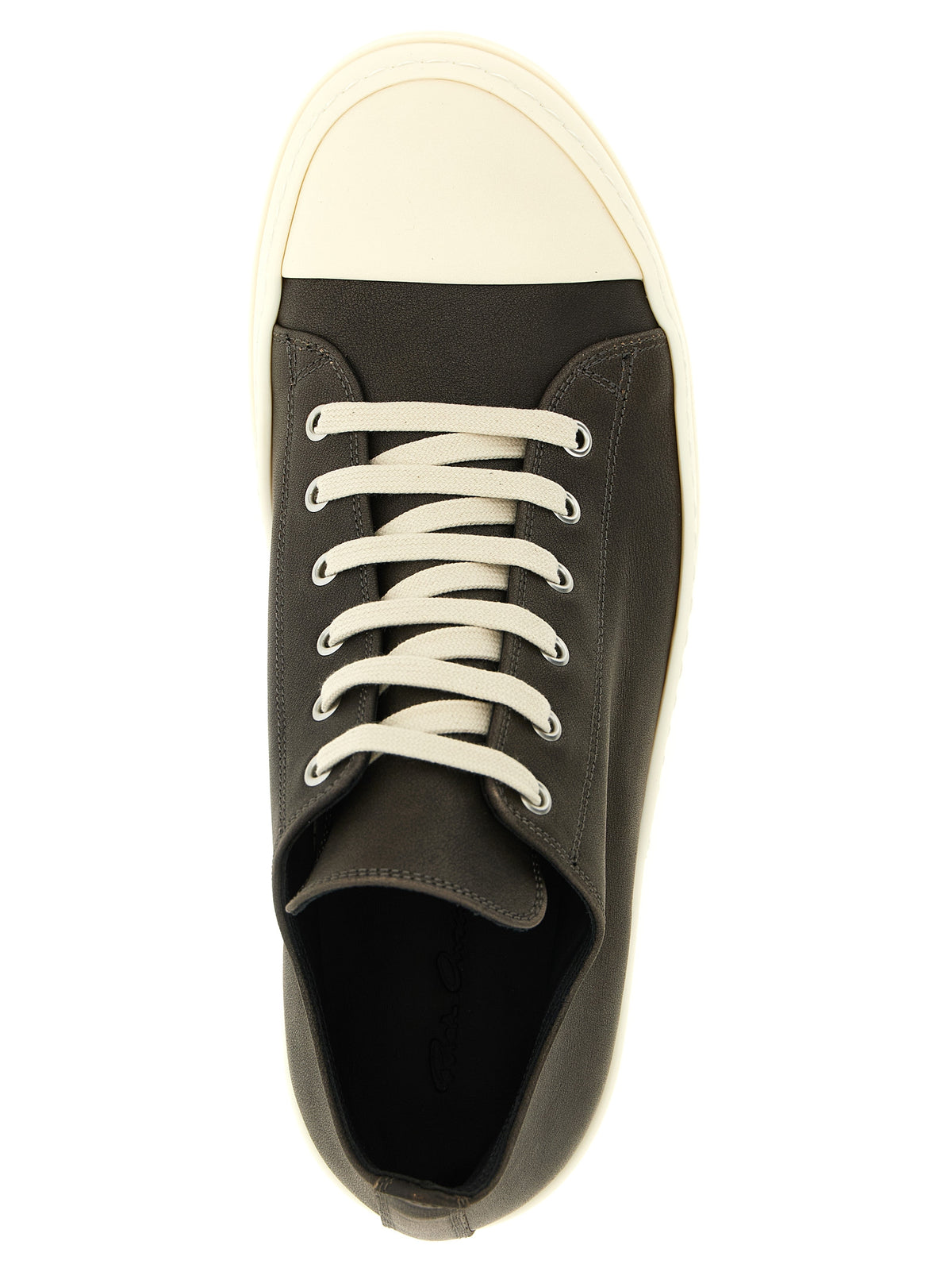 Rick Owens Black Calfskin Low Top Sneakers