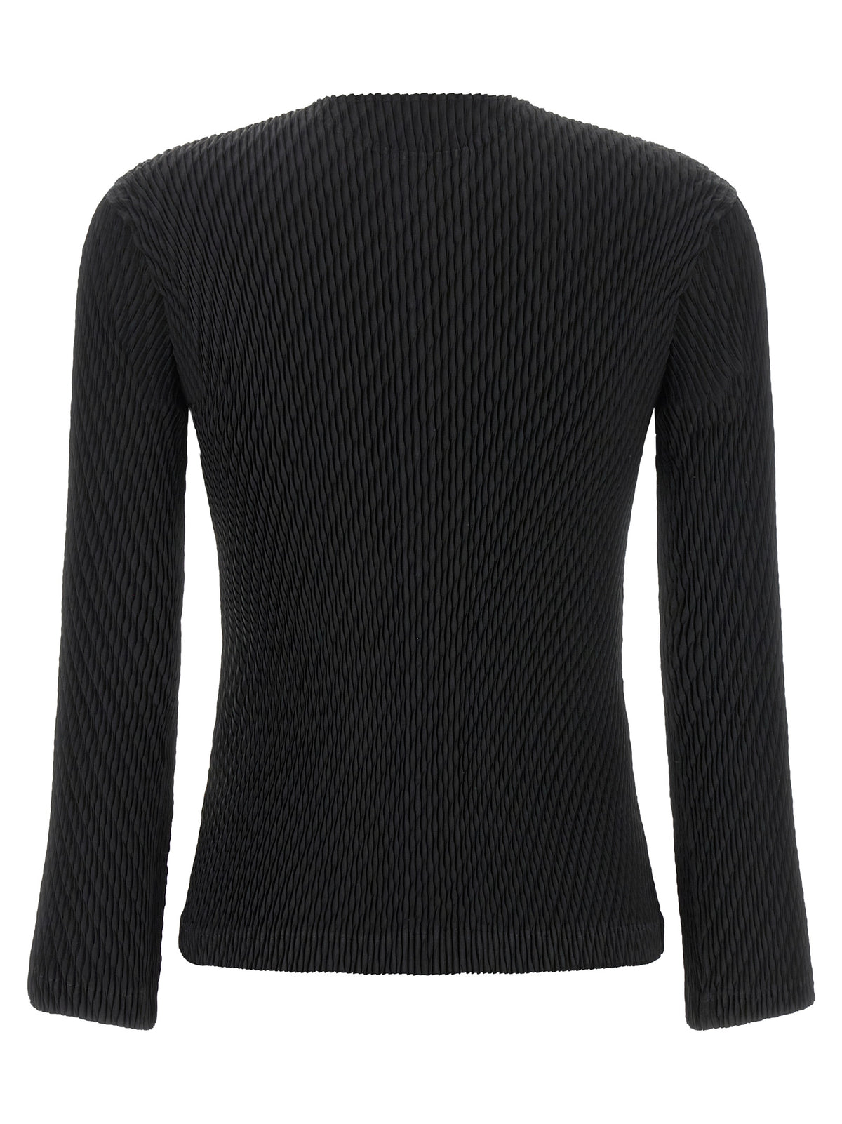 Issey Miyake Black Polyester Cardigan