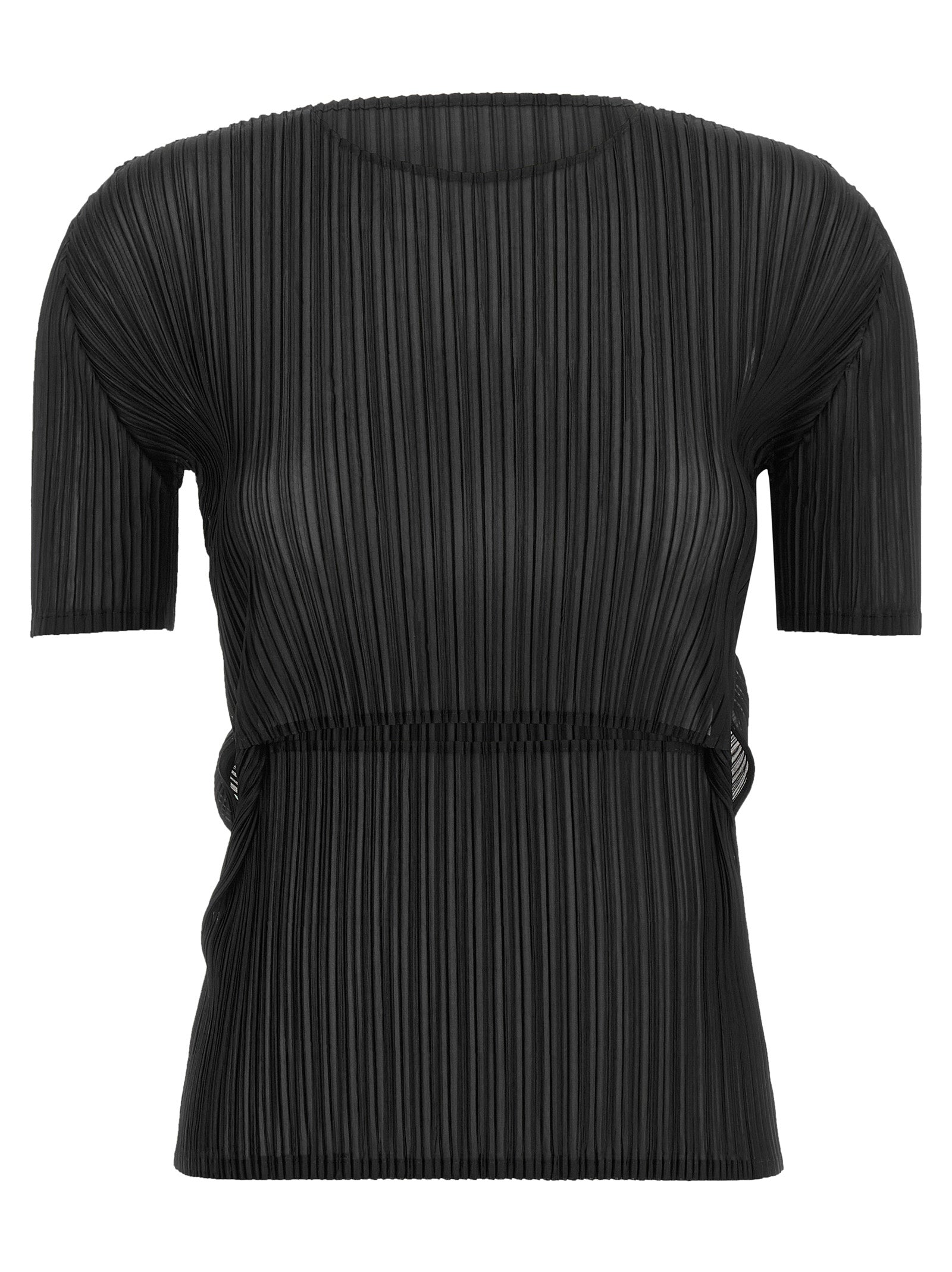 Issey Miyake Black Polyester Pattern Shirt