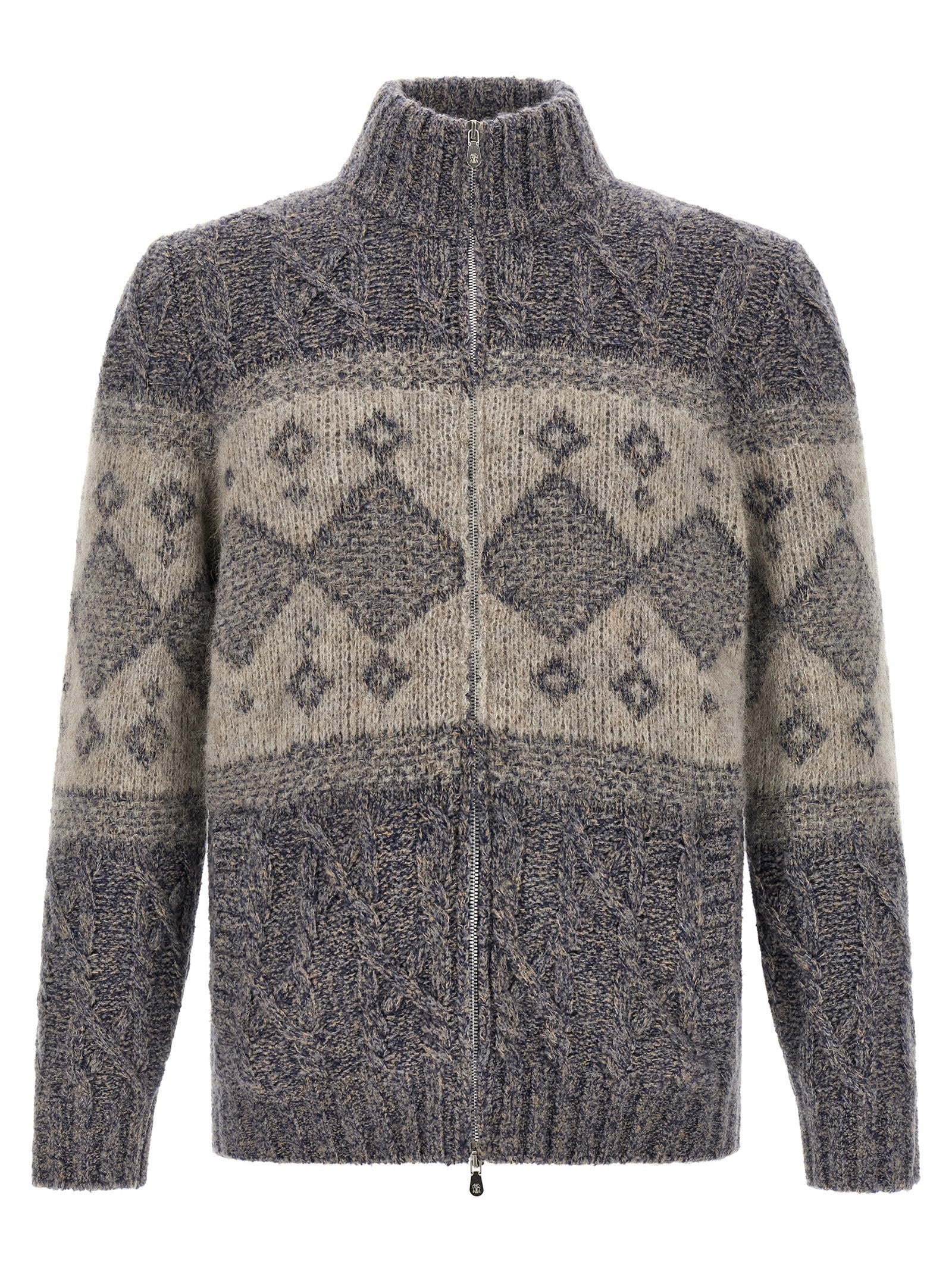 Brunello Cucinelli Gray Virgin Wool Cardigan