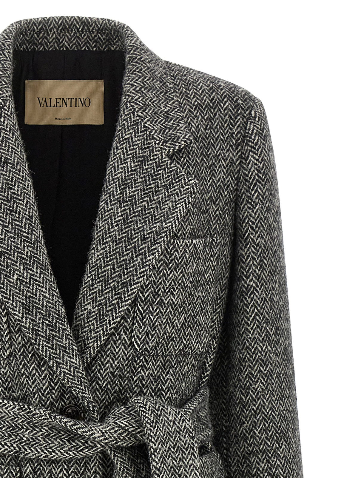 Valentino Garavani Bicolor Virgin Wool Coat