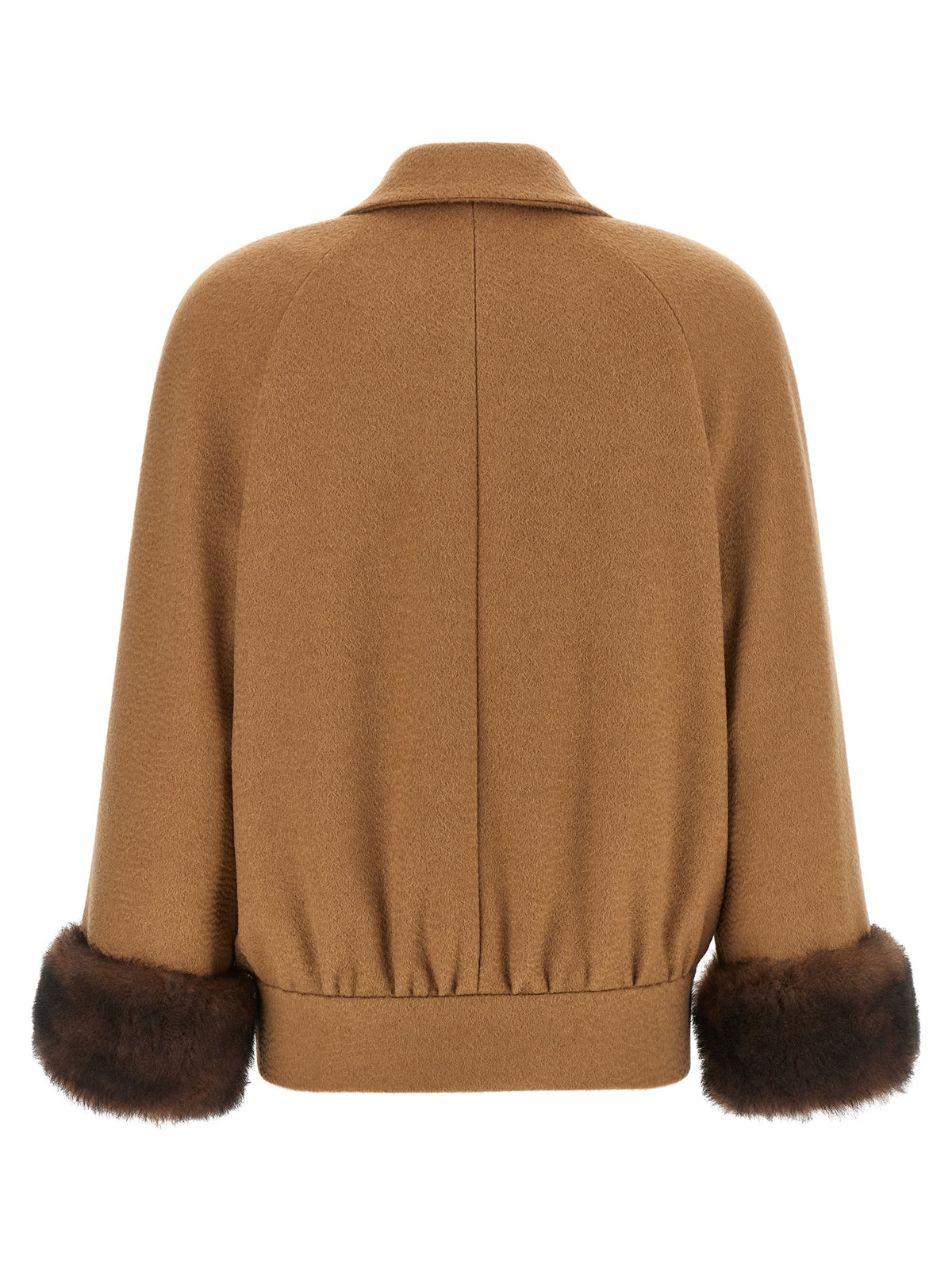 Valentino Garavani Brown Lamb Fur Bomber