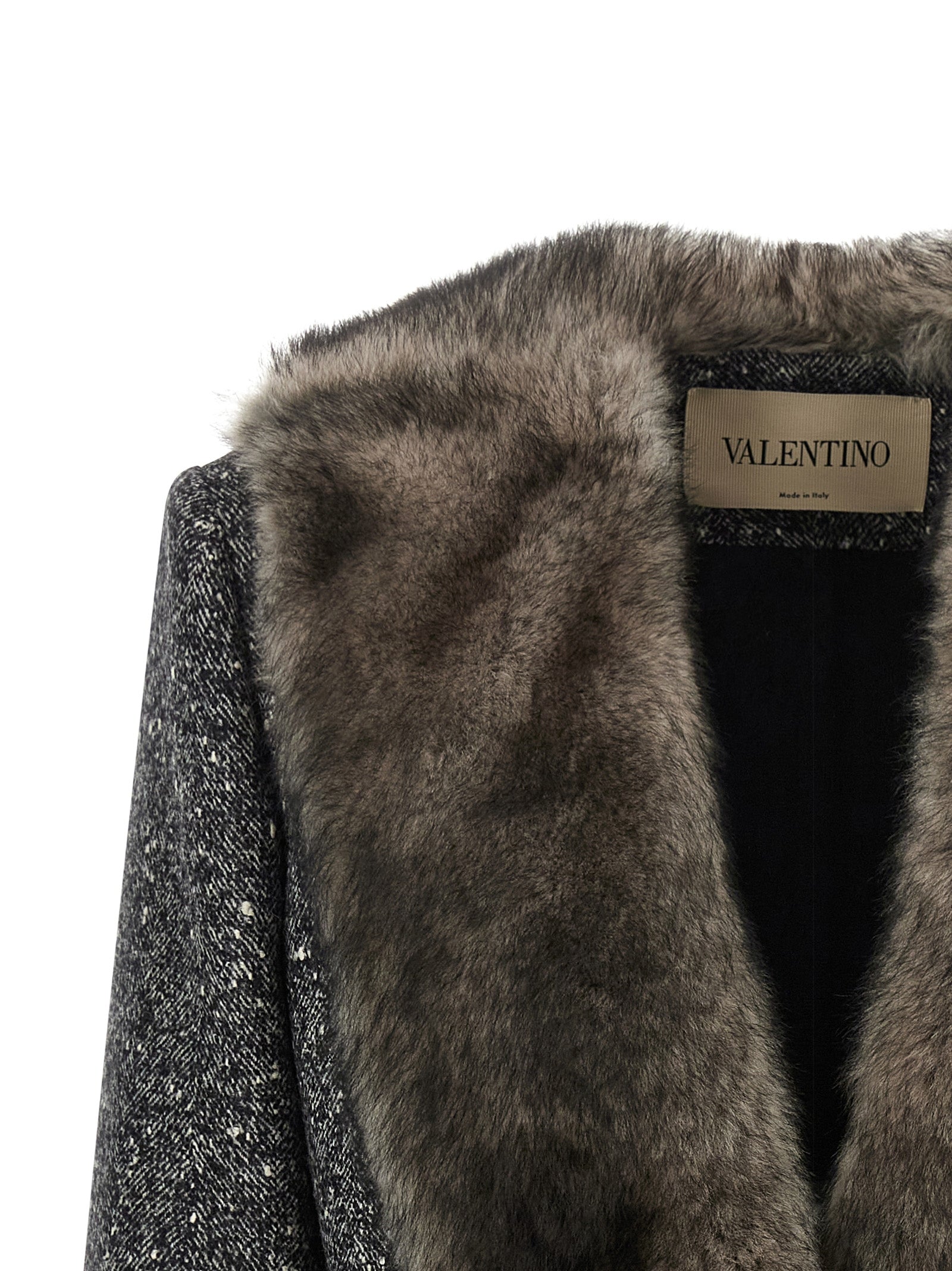 Valentino Garavani Bicolor Virgin Wool Coat