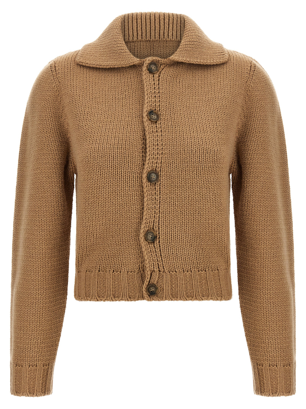 MM6 Maison Margiela Beige Wool Cardigan