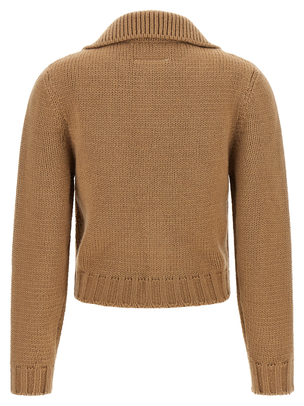 MM6 Maison Margiela Beige Wool Cardigan