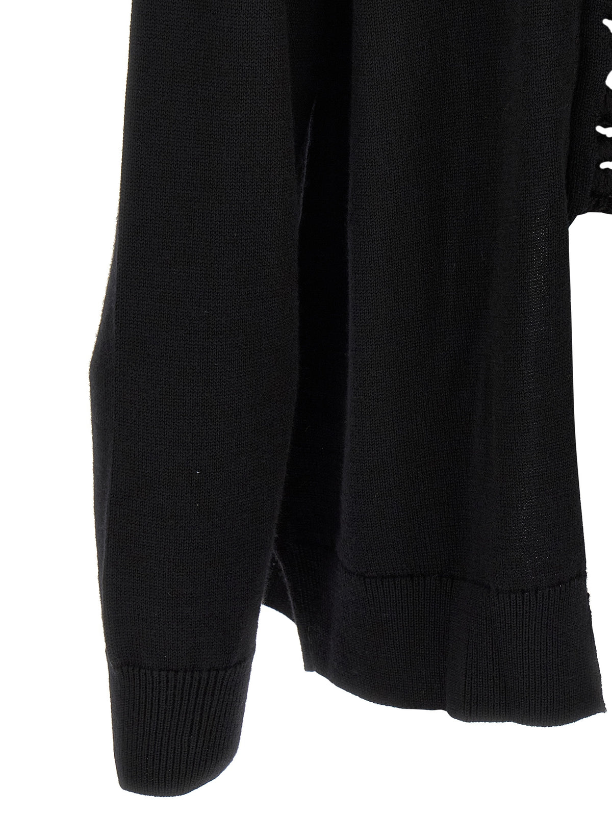 Comme Des Garçons Black Wool Cardigan