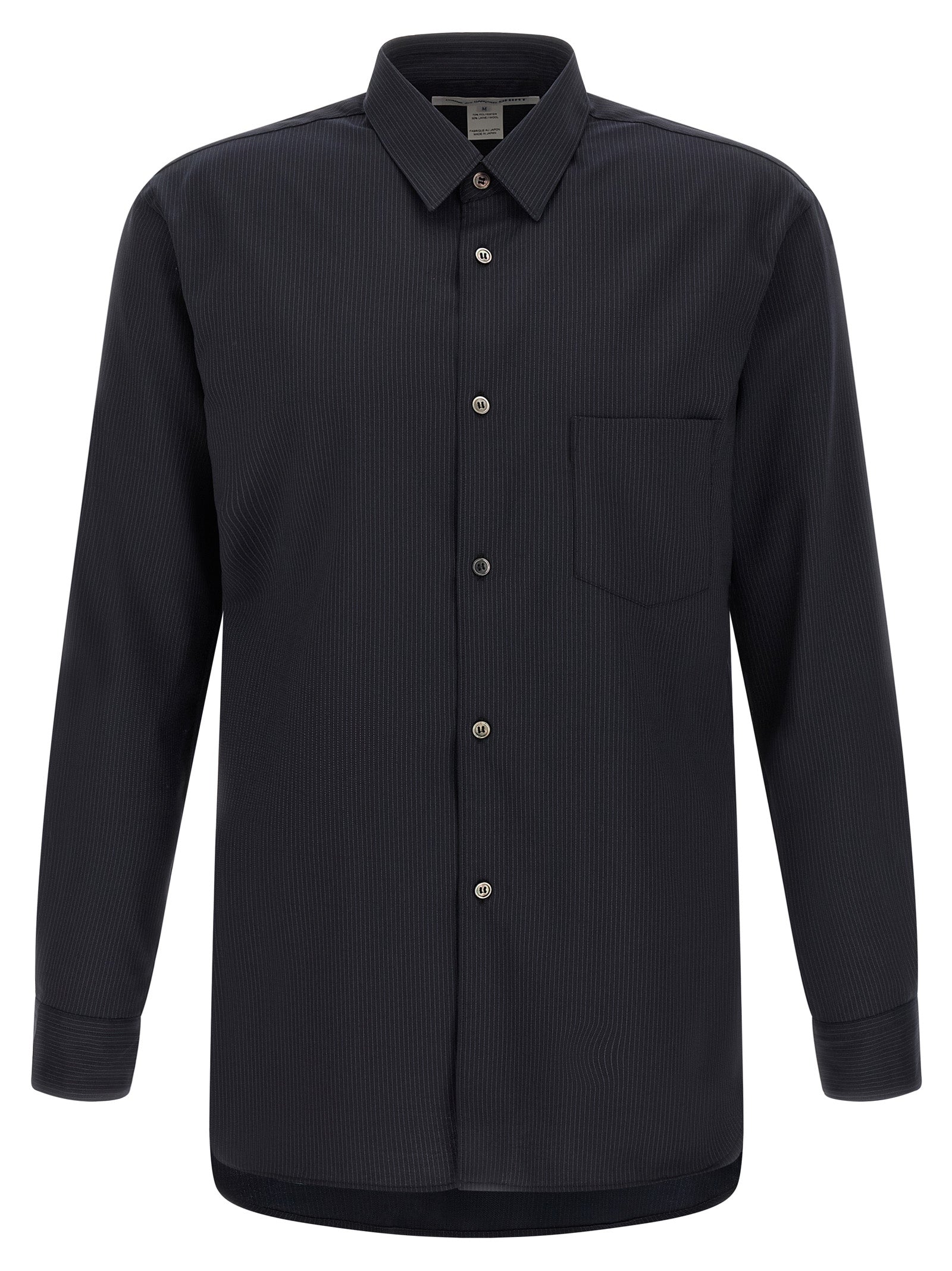 Comme Des Garçons Blue Polyester Blouse